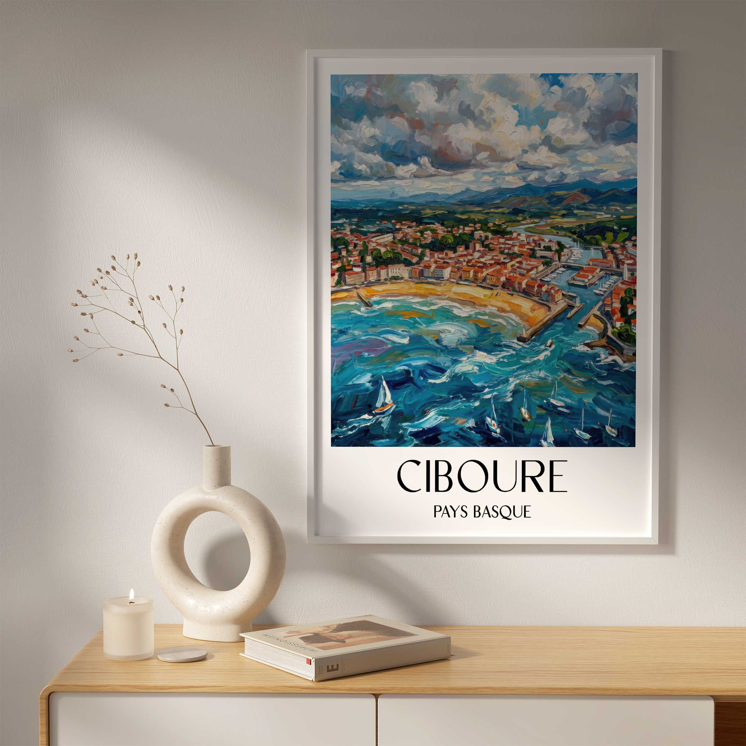 ciboure-pays-basque-frankreich-poster-oil-painting-oelgemaelde