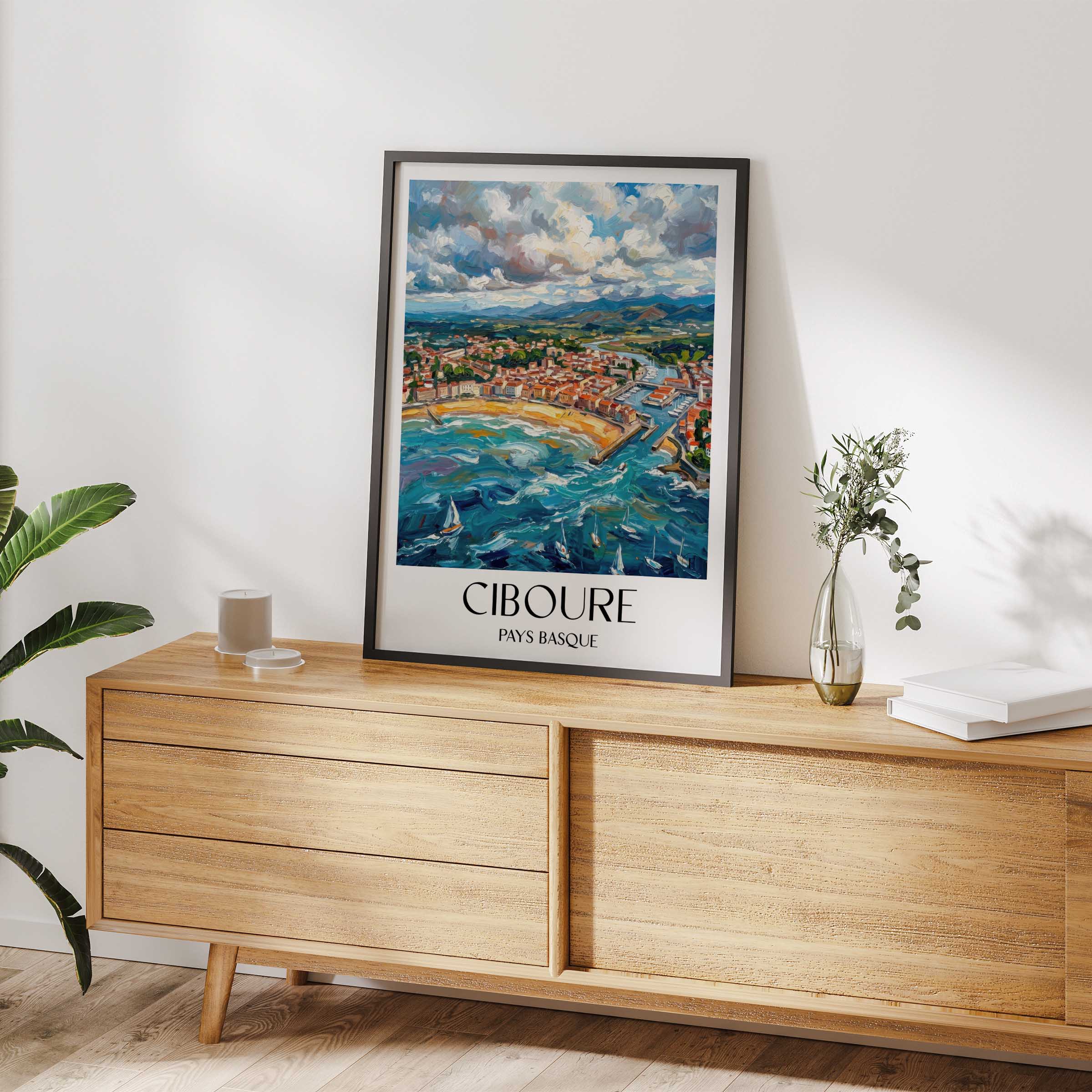 ciboure-pays-basque-frankreich-poster-oil-painting-oelgemaelde