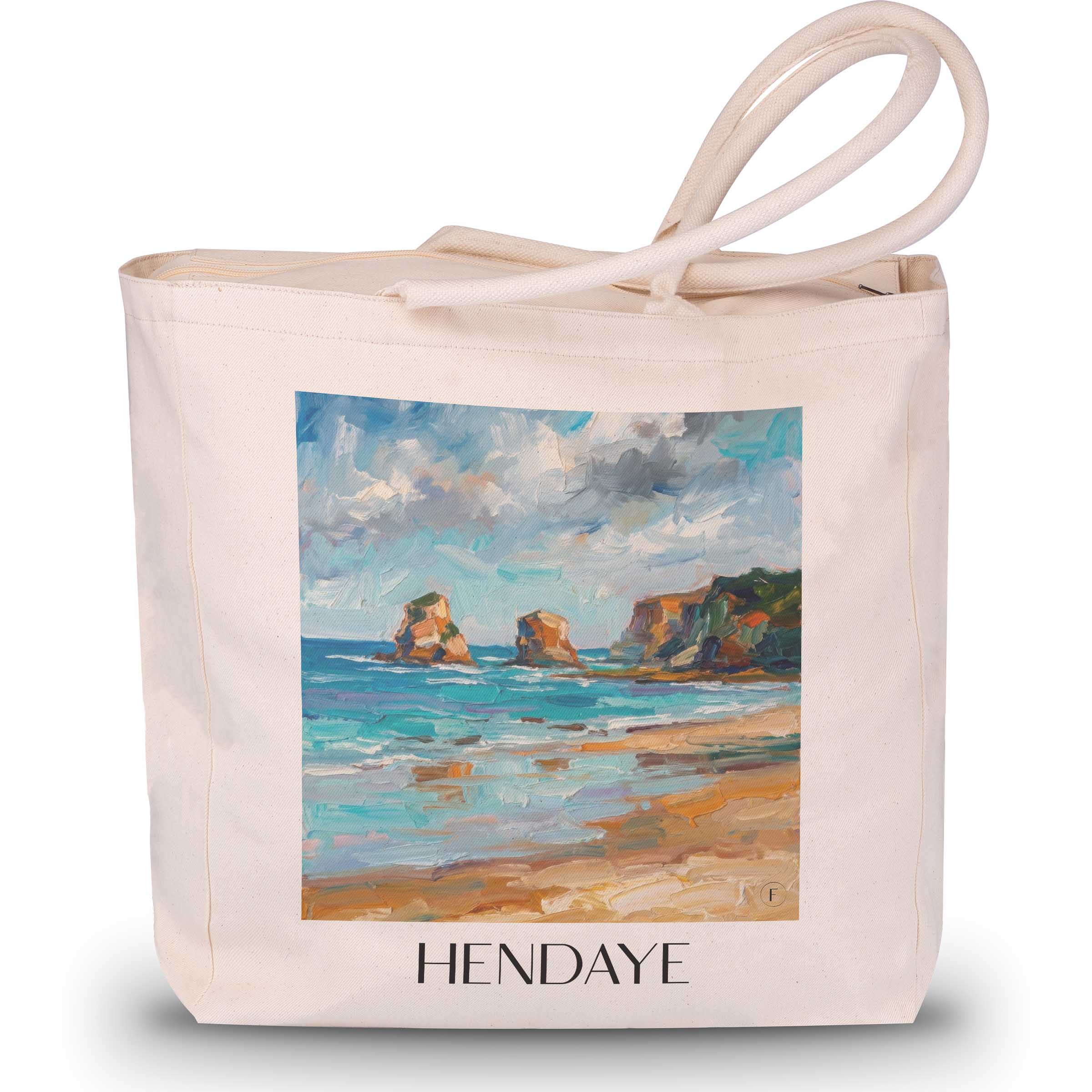 hendaye-pays-basque-frankreich-einkaufstasche-oil-painting-oelgemaelde