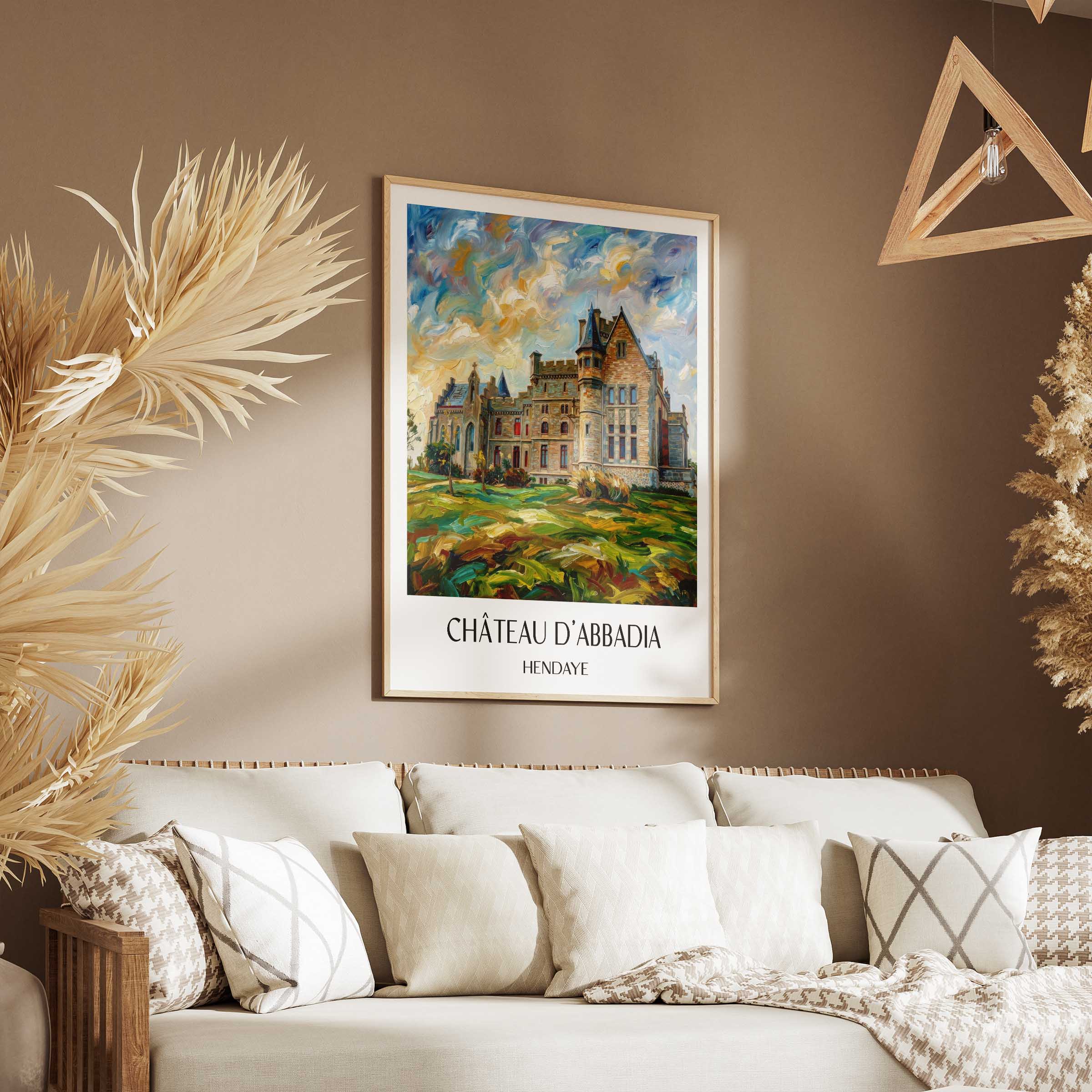 château-d'abbadia-hendaye-frankreich-poster-oil-painting-oelgemaelde