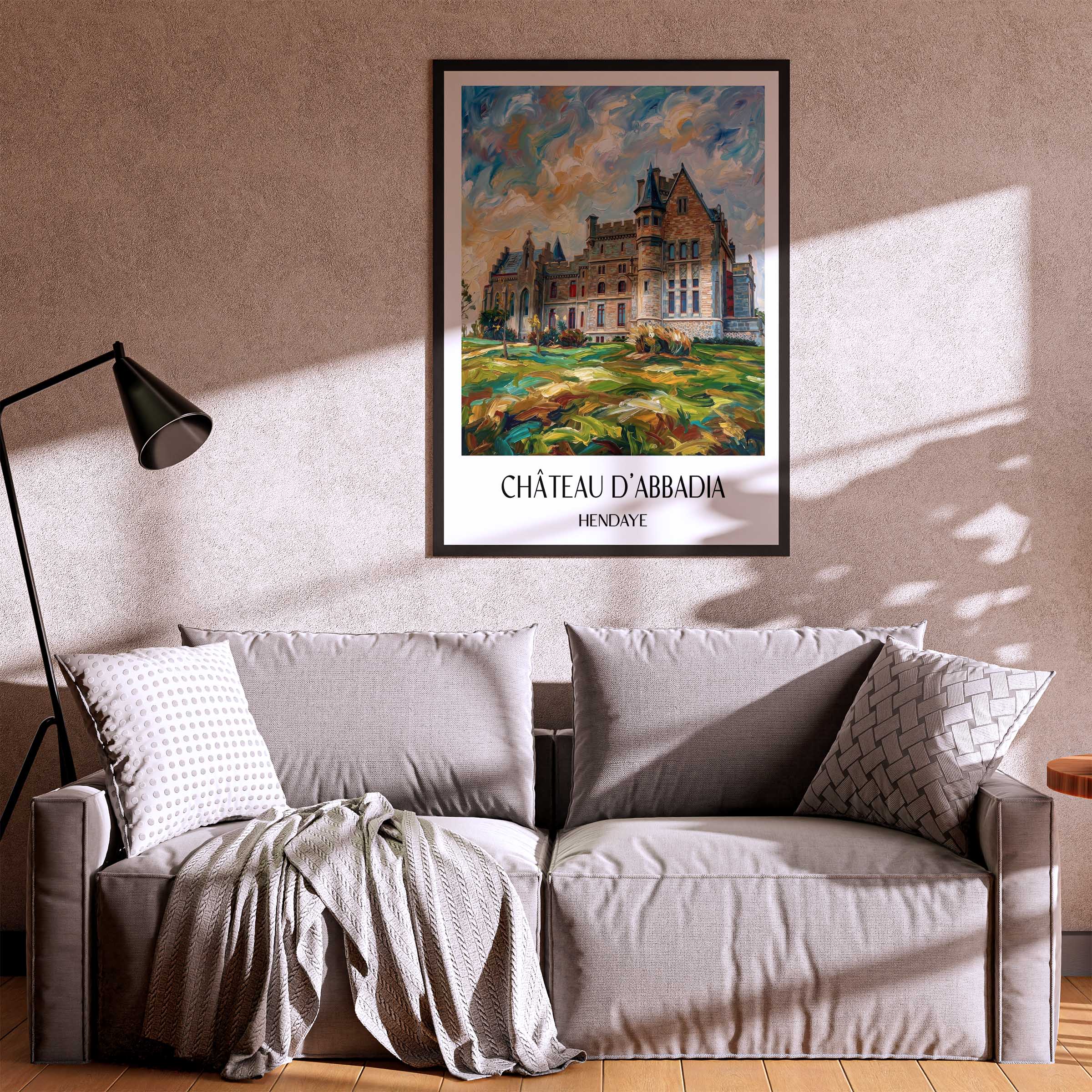 château-d'abbadia-hendaye-frankreich-poster-oil-painting-oelgemaelde