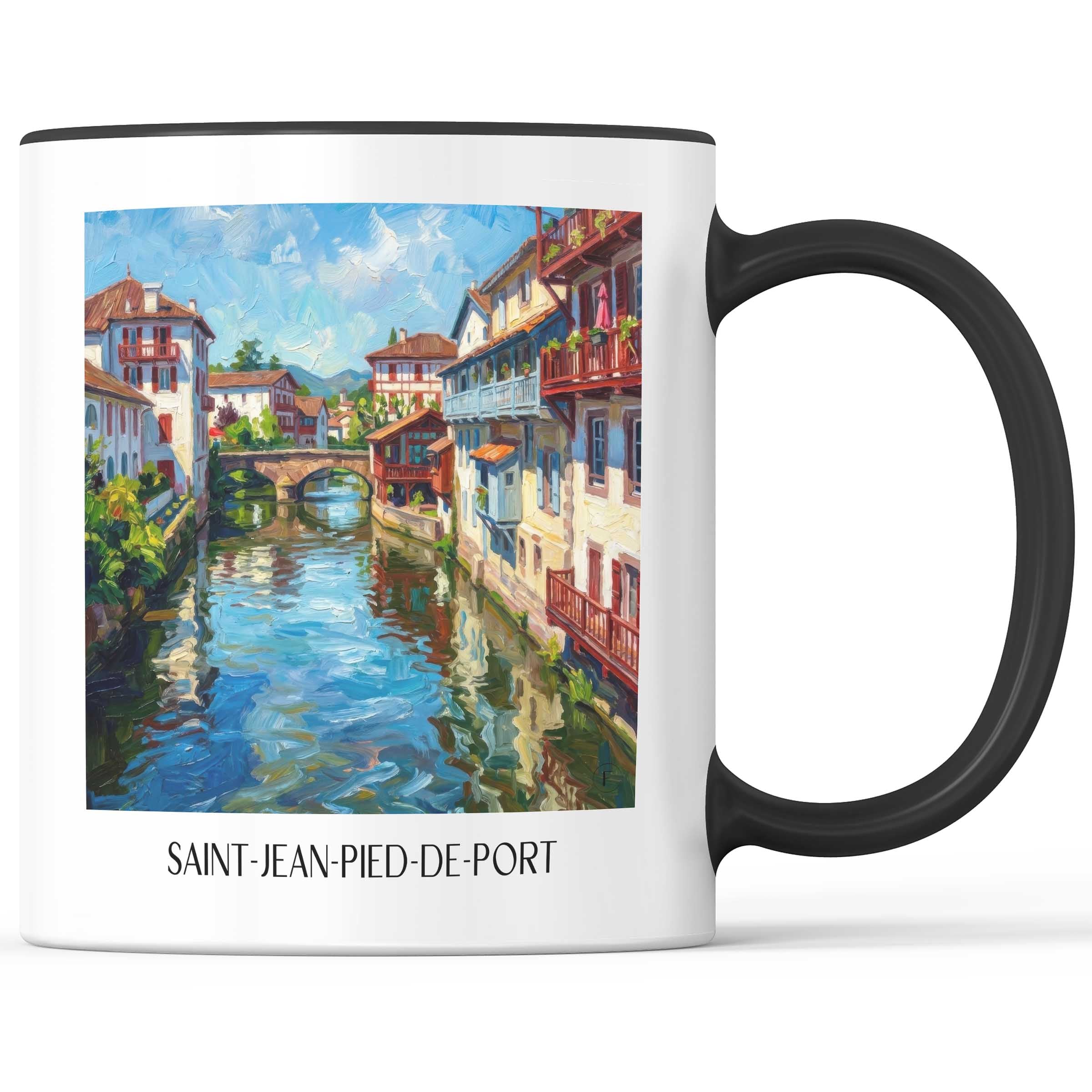 saint-jean-pied-de-port-pays-basque-frankreich-kaffeebecher-oil-painting-oelgemaelde