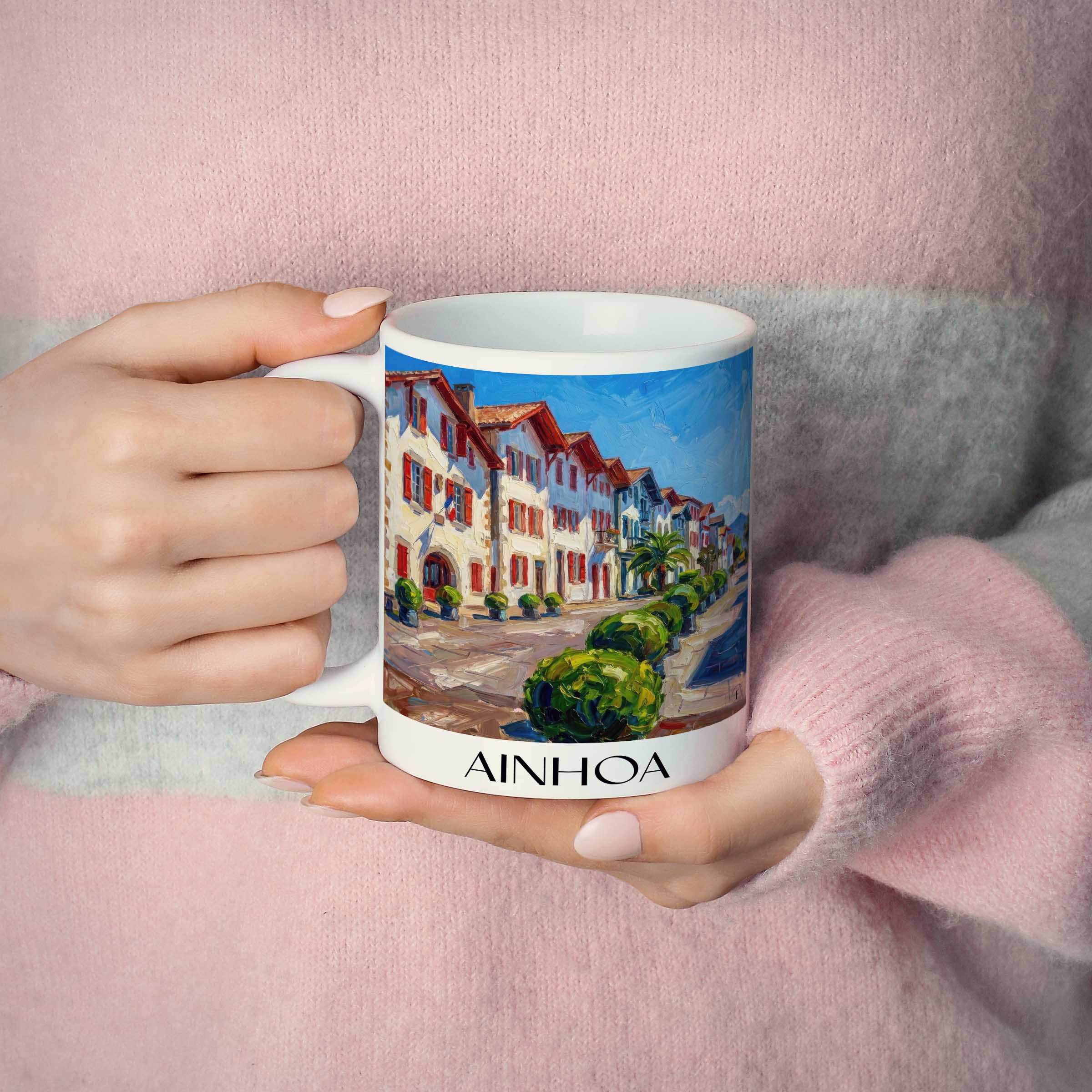ainhoa-pays-basque-frankreich-kaffeebecher-oil-painting-oelgemaelde
