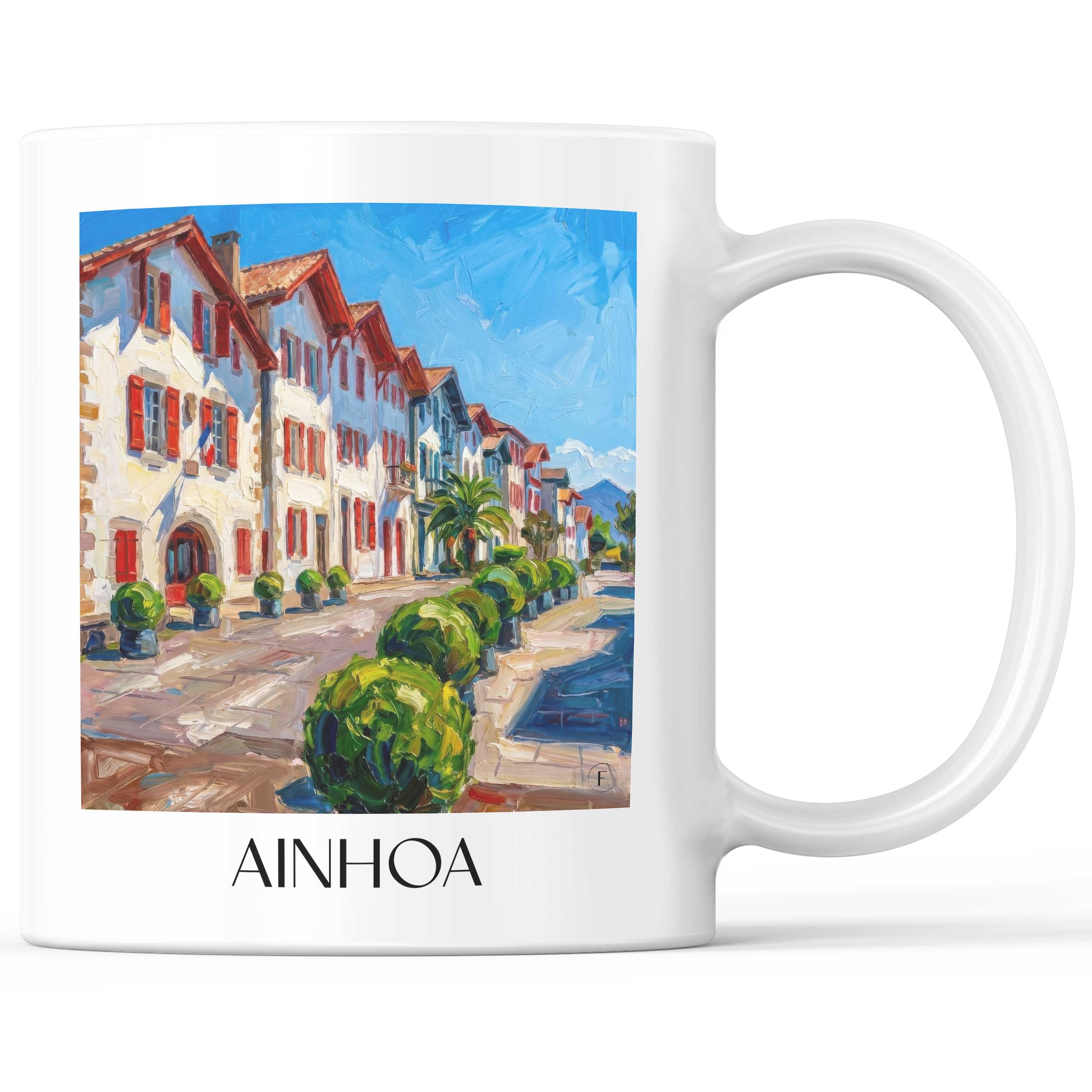 ainhoa-pays-basque-frankreich-kaffeebecher-oil-painting-oelgemaelde