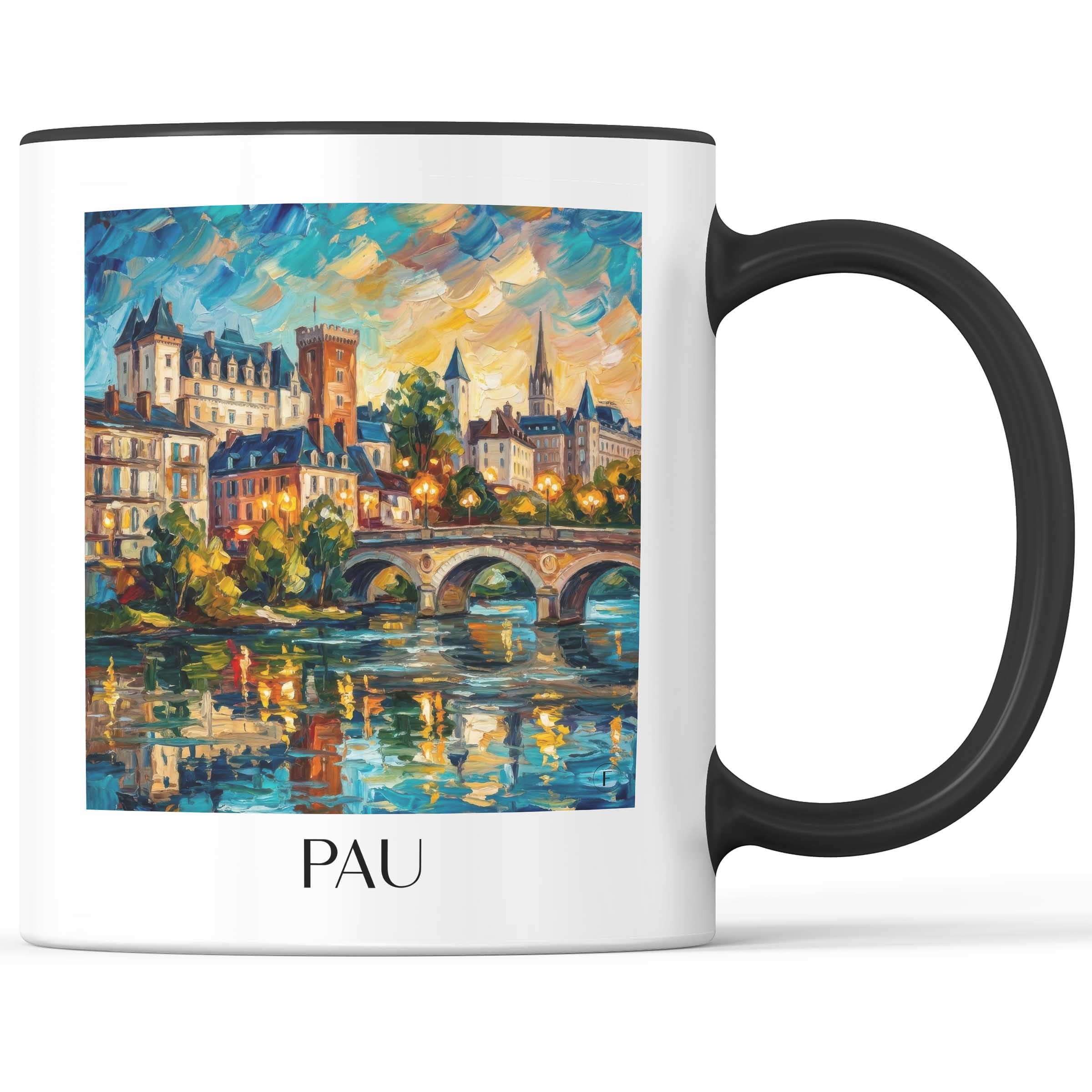 pau-béarn-frankreich-kaffeebecher-oil-painting-oelgemaelde