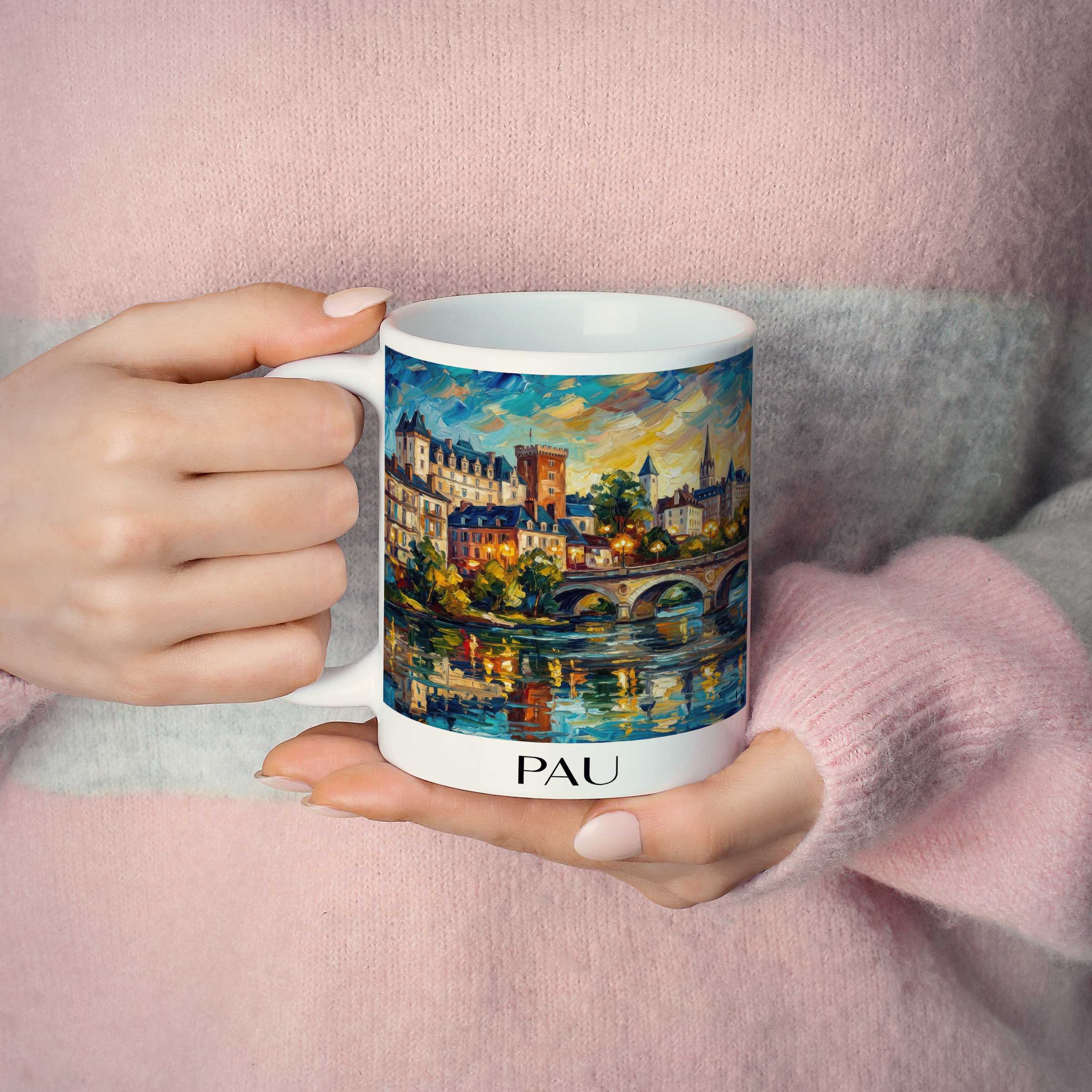 pau-béarn-frankreich-kaffeebecher-oil-painting-oelgemaelde