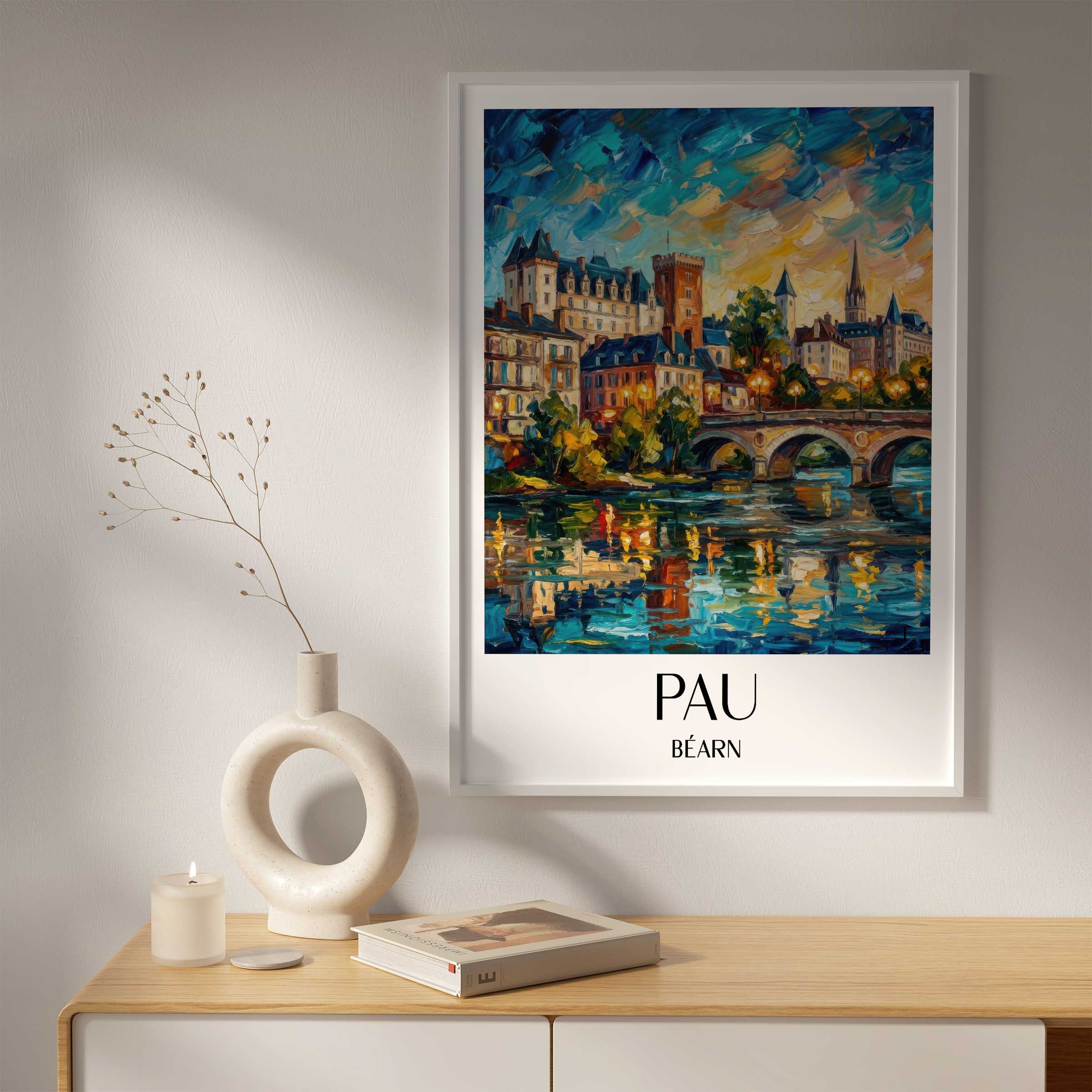 pau-béarn-frankreich-poster-oil-painting-oelgemaelde