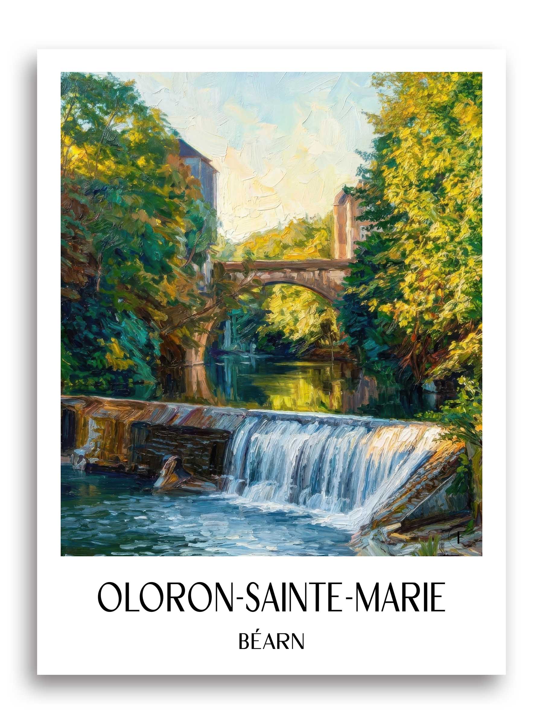 oloron-sainte-marie-béarn-frankreich-poster-oil-painting-oelgemaelde