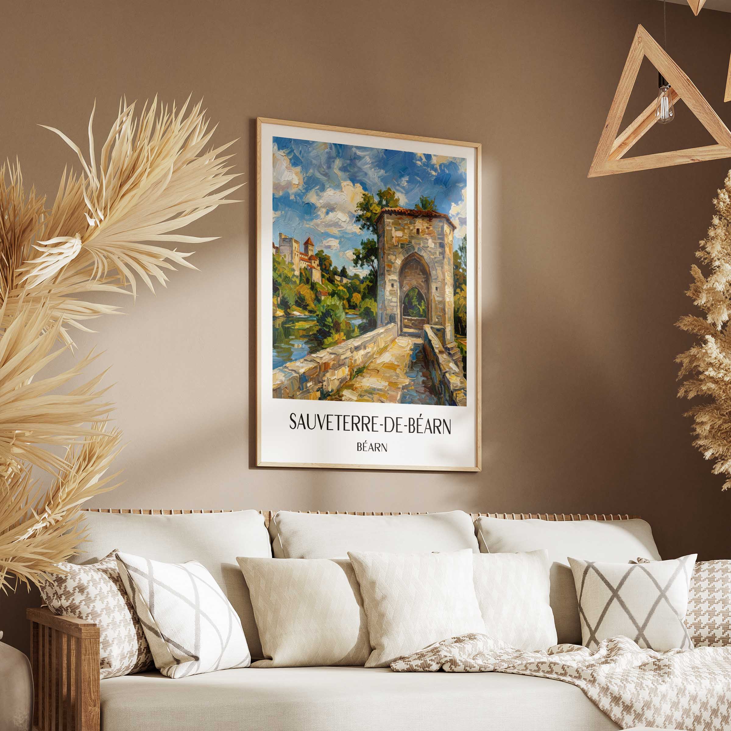sauveterre-de-béarn-béarn-frankreich-poster-oil-painting-oelgemaelde