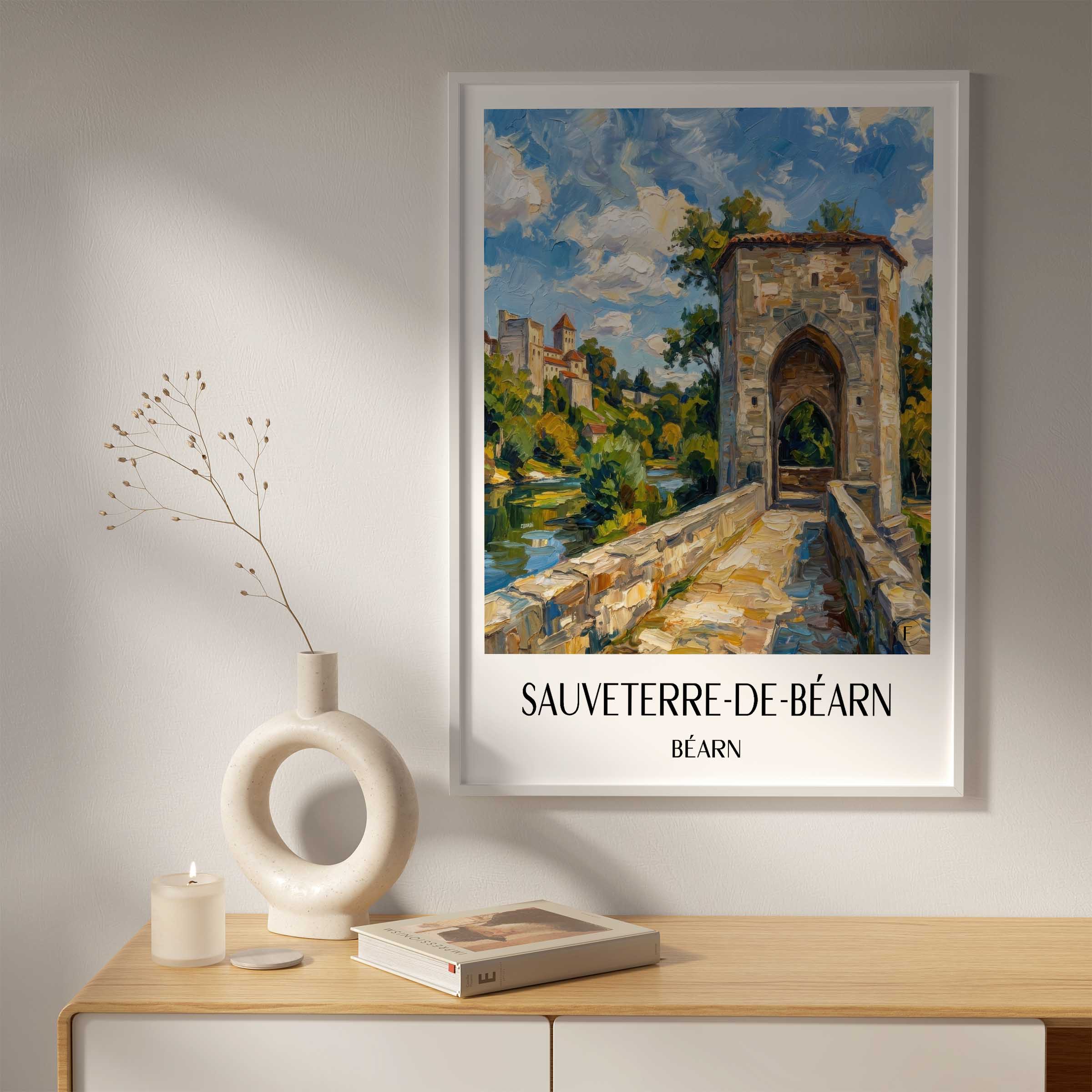 sauveterre-de-béarn-béarn-frankreich-poster-oil-painting-oelgemaelde