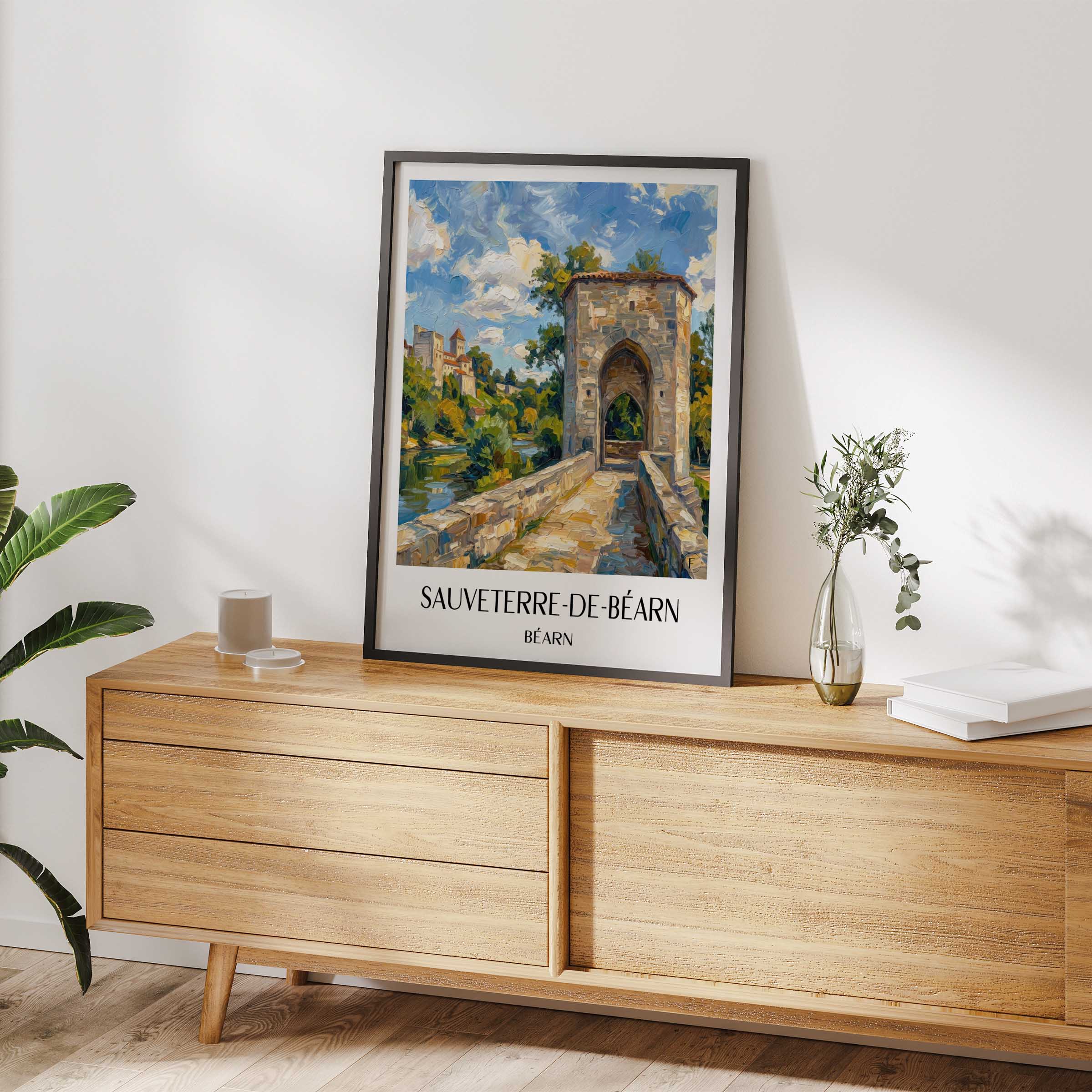 sauveterre-de-béarn-béarn-frankreich-poster-oil-painting-oelgemaelde