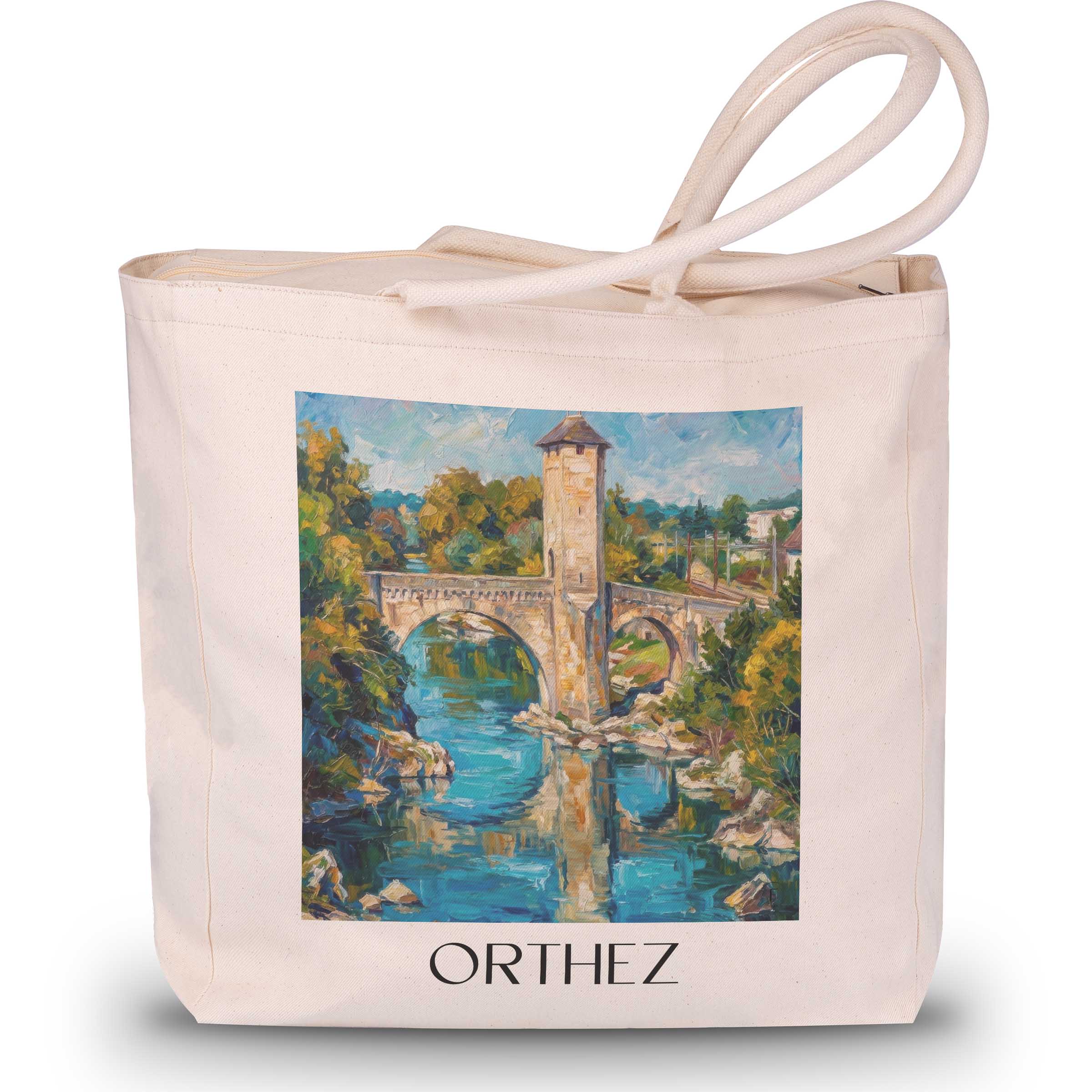 orthez-béarn-frankreich-einkaufstasche-oil-painting-oelgemaelde