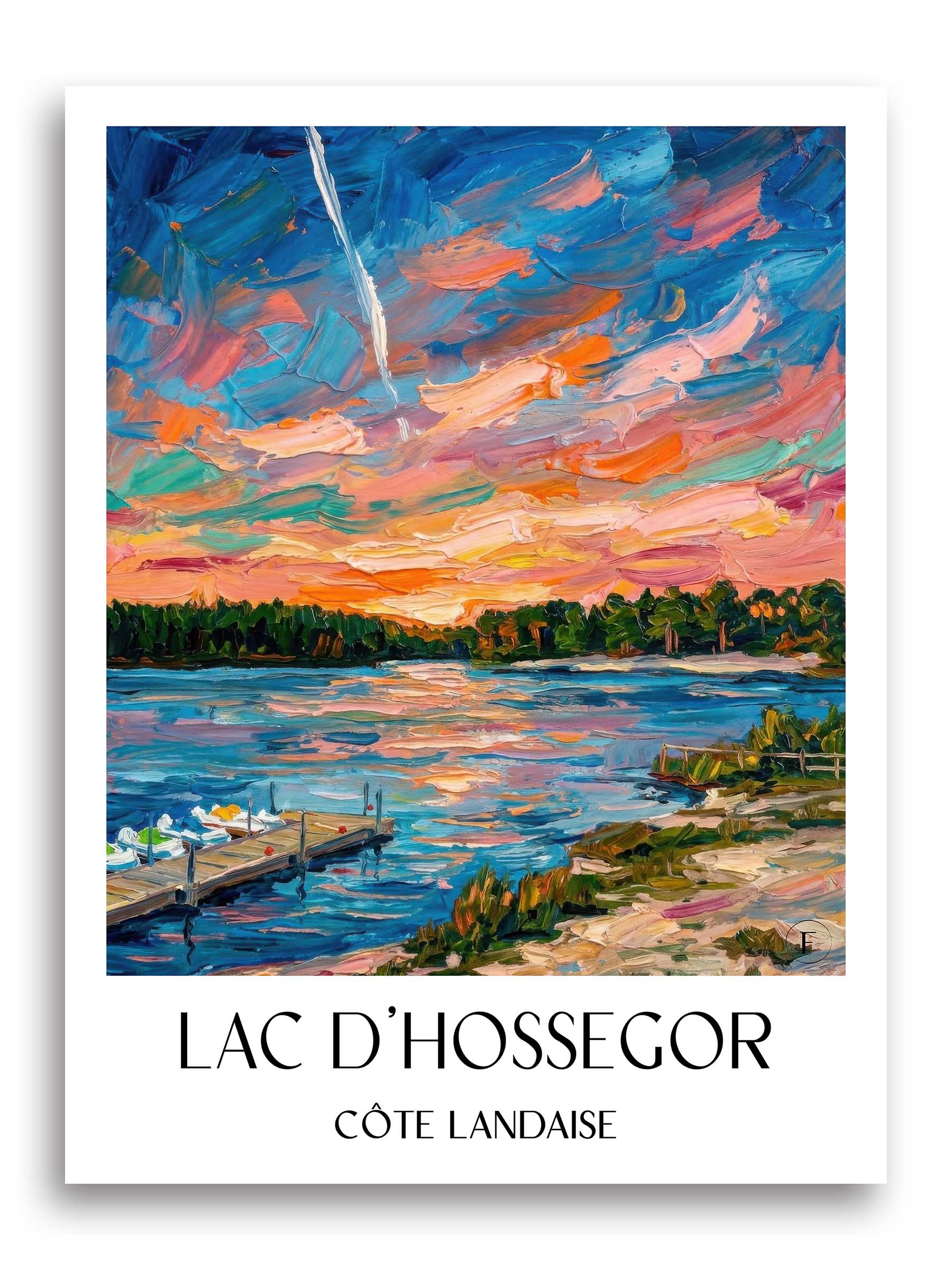 lac-d'hossegor-côte-landaise-frankreich-poster-oil-painting-oelgemaelde