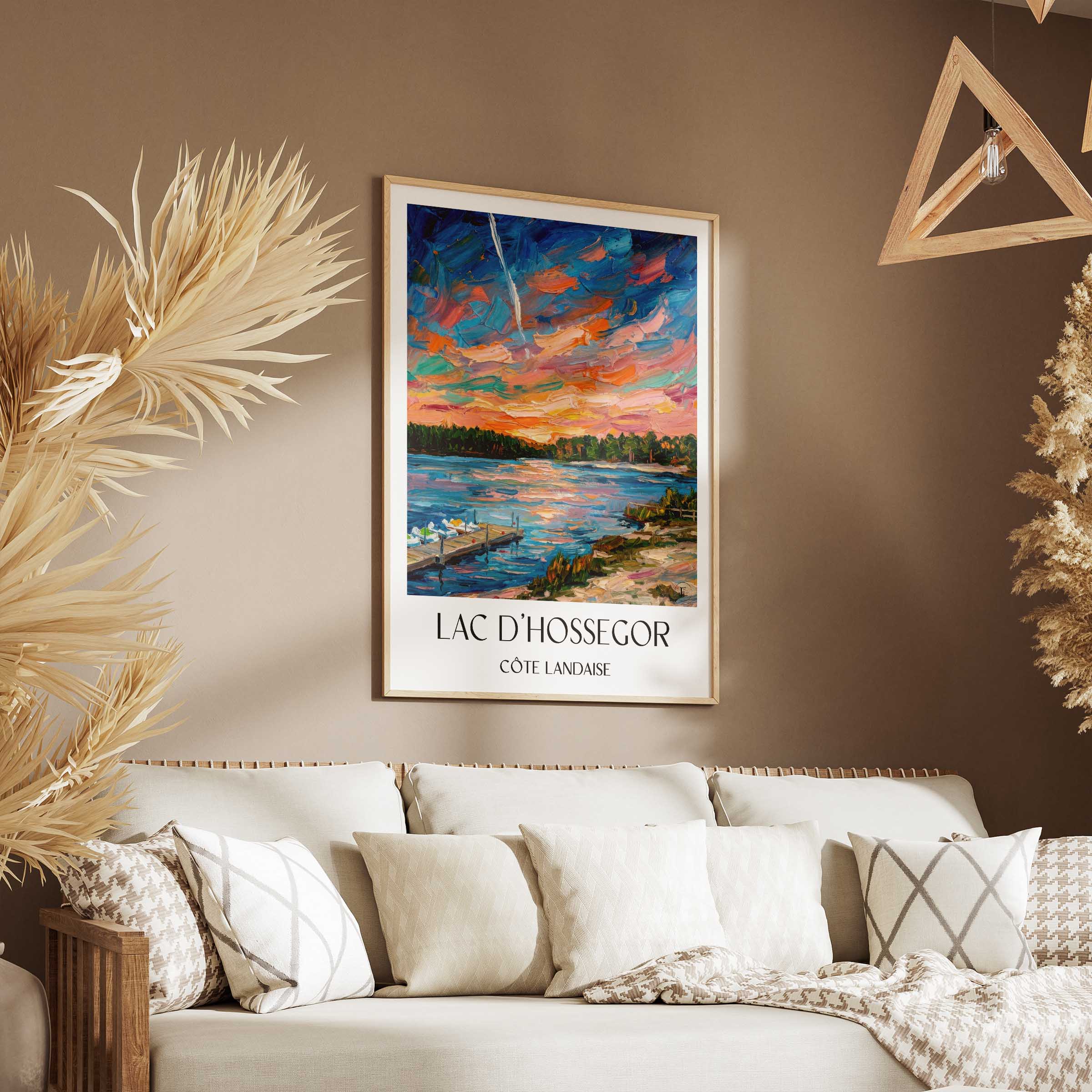 lac-d'hossegor-côte-landaise-frankreich-poster-oil-painting-oelgemaelde