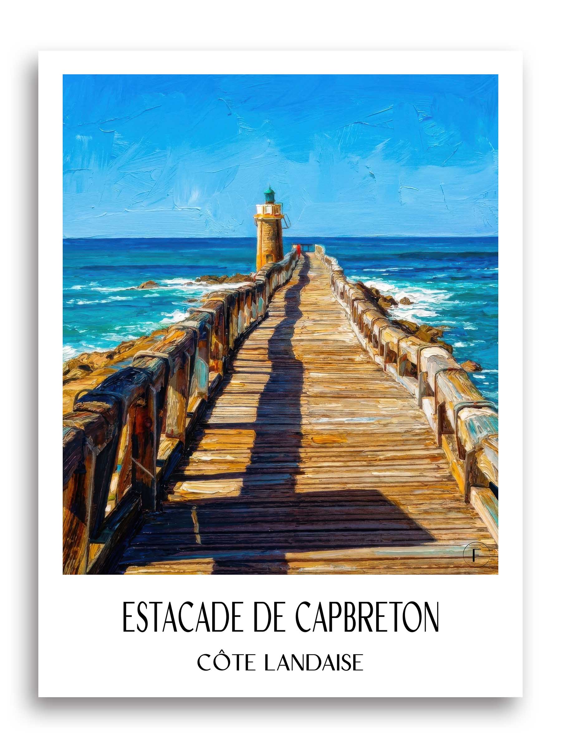 estacade-de-capbreton-côte-landaise-frankreich-poster-oil-painting-oelgemaelde