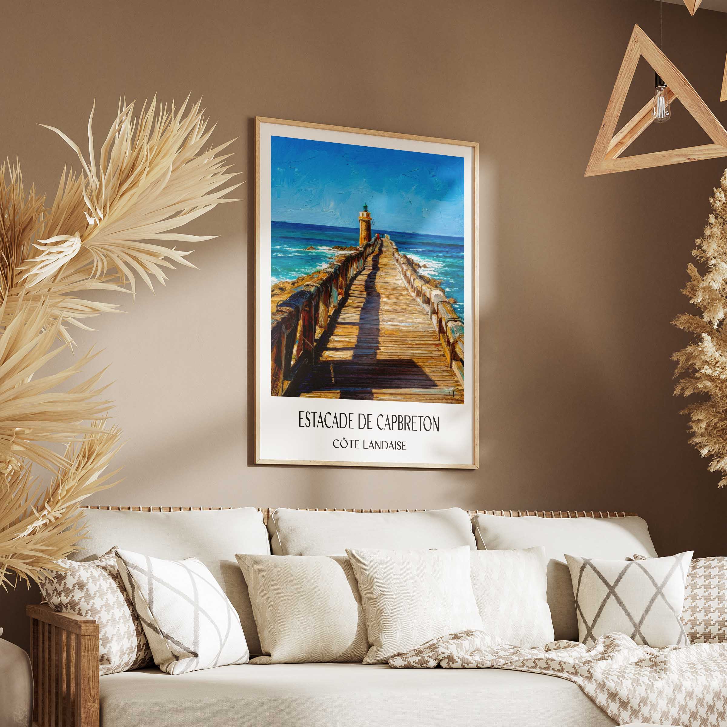 estacade-de-capbreton-côte-landaise-frankreich-poster-oil-painting-oelgemaelde