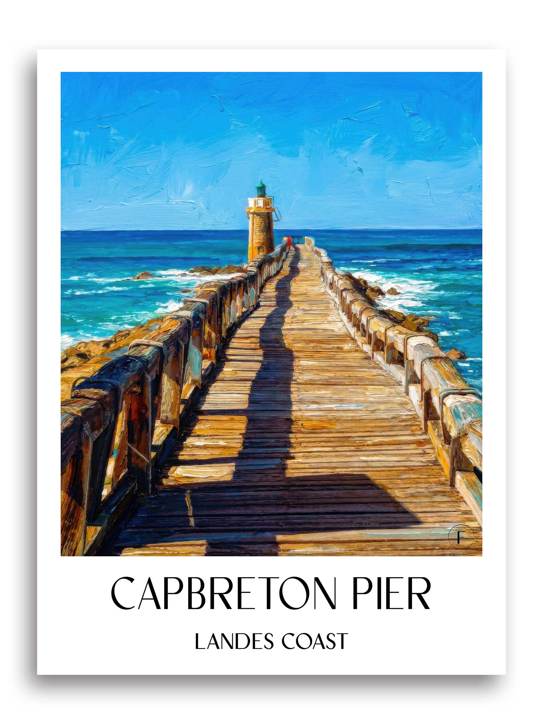 Estacade de Capbreton Poster - Côte Landaise - Frankreich Kunstdruck - Ölgemälde von A4 bis A1