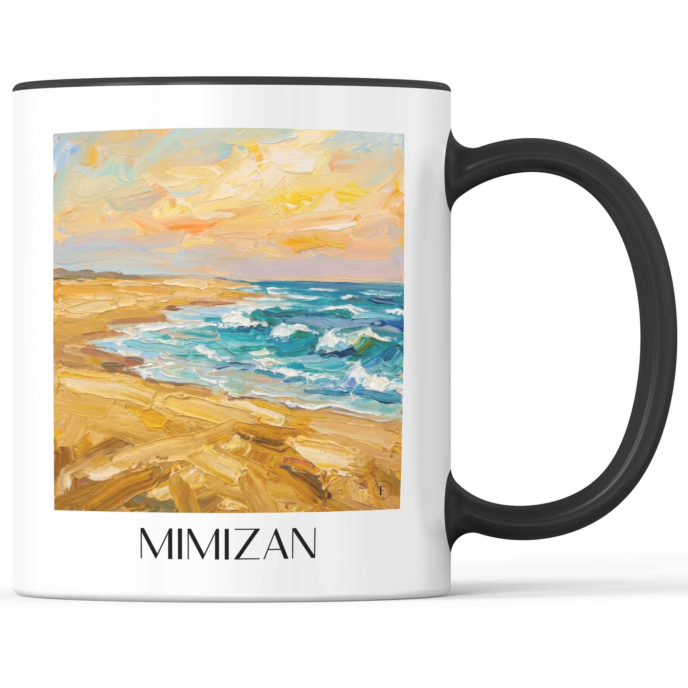 mimizan-côte-landaise-frankreich-kaffeebecher-oil-painting-oelgemaelde