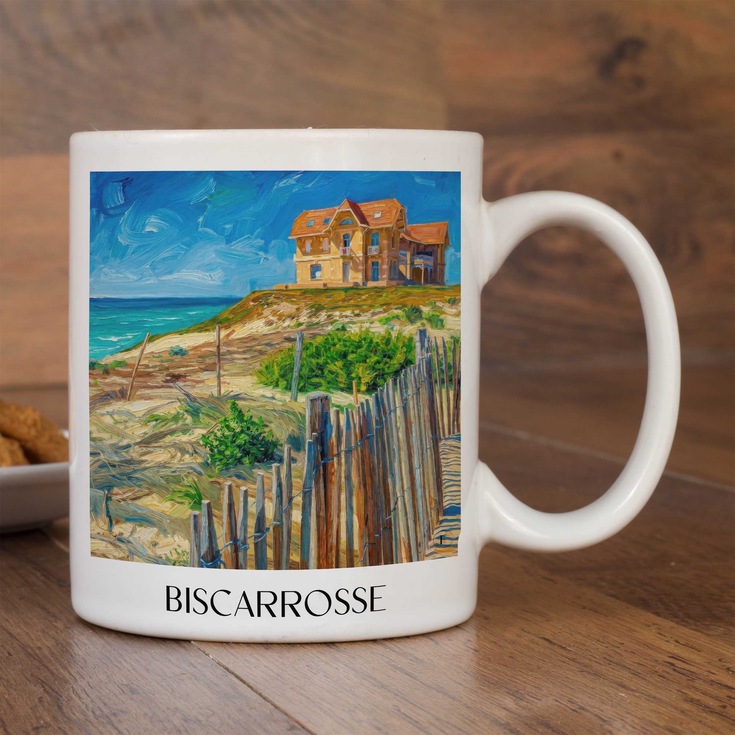 biscarrosse-côte-landaise-frankreich-kaffeebecher-oil-painting-oelgemaelde