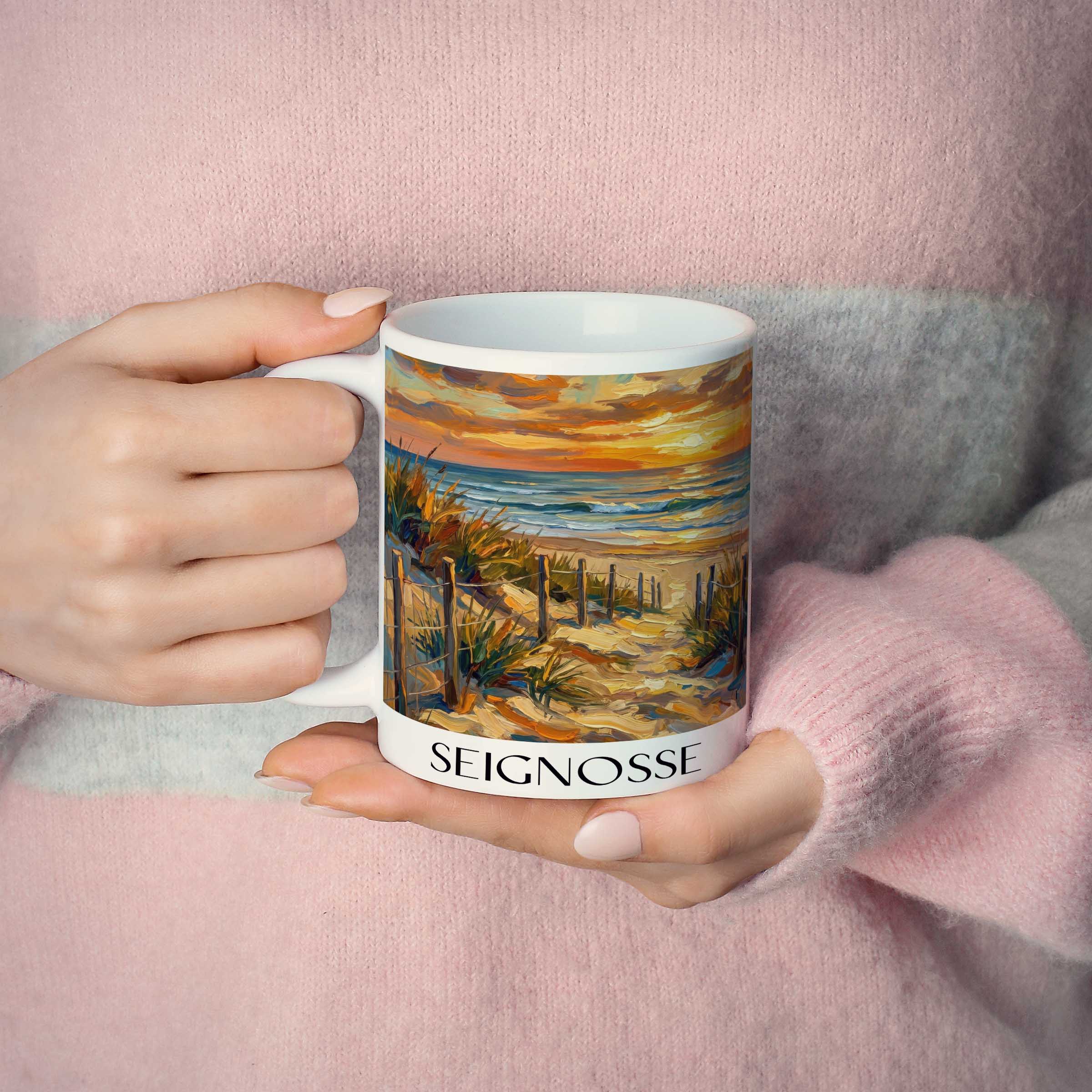 seignosse-côte-landaise-frankreich-kaffeebecher-oil-painting-oelgemaelde