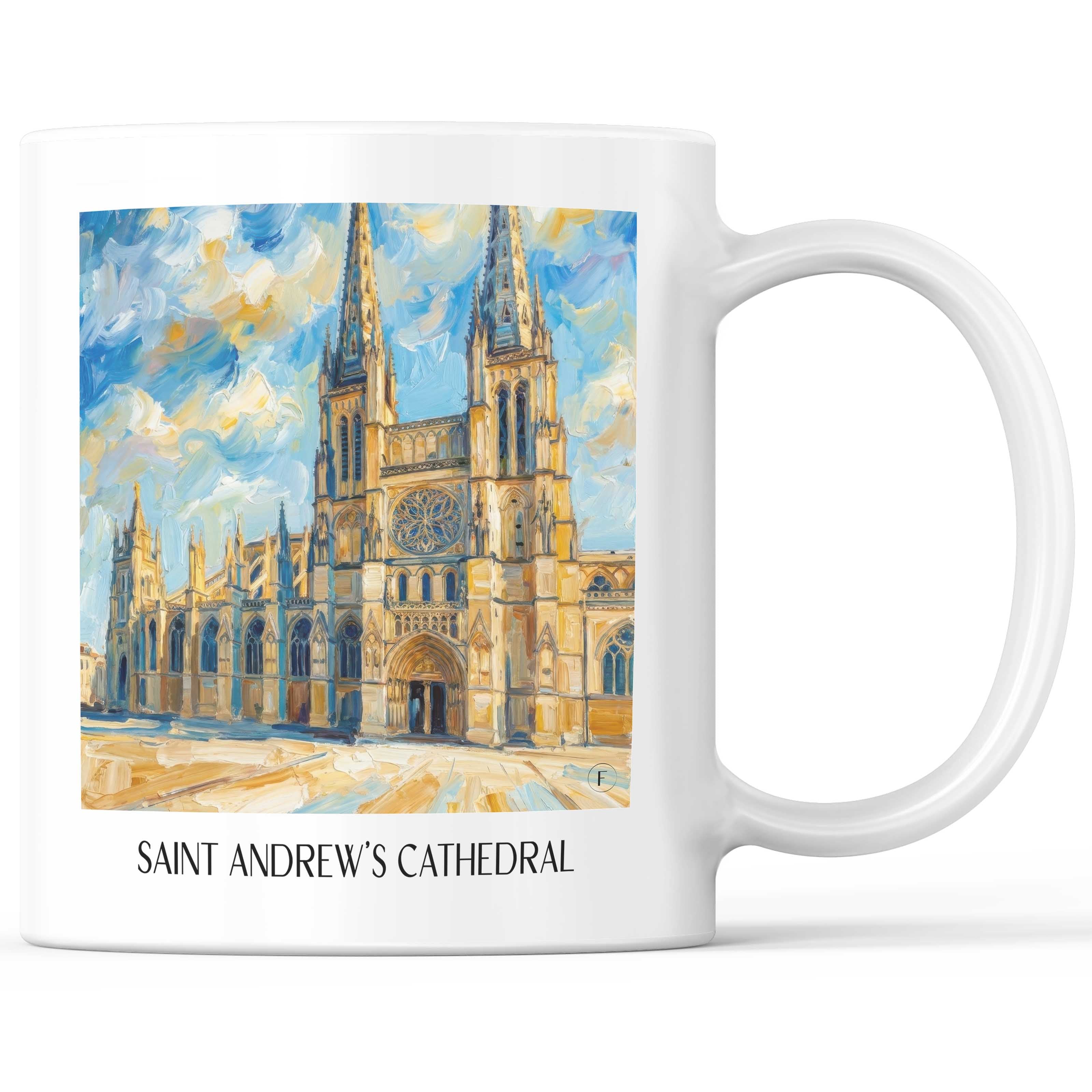 Cathédrale Saint-André Kaffeebecher - Bordeaux - Frankreich Becher - Kaffeetasse im Ölgemälde Stil