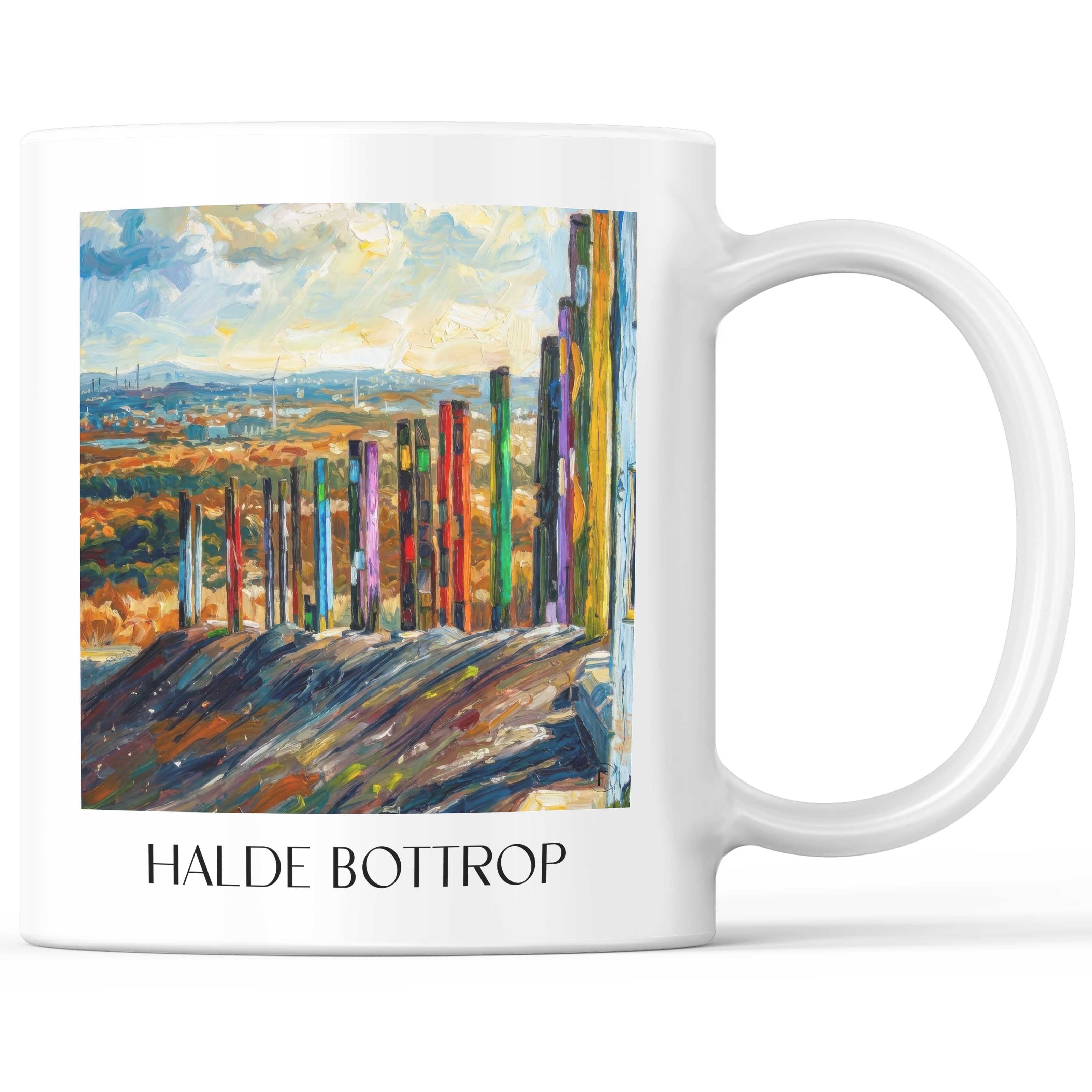 Halde Kaffeebecher - Bottrop - Deutschland Becher - Kaffeetasse im Ölgemälde Stil