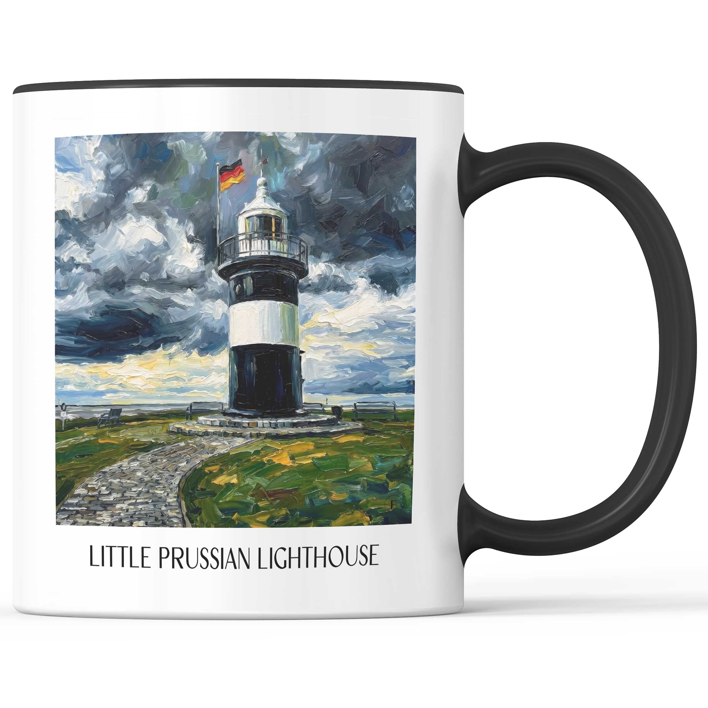 Leuchturm Kleiner Preuße Kaffeebecher - Bremen - Deutschland Becher - Kaffeetasse im Ölgemälde Stil