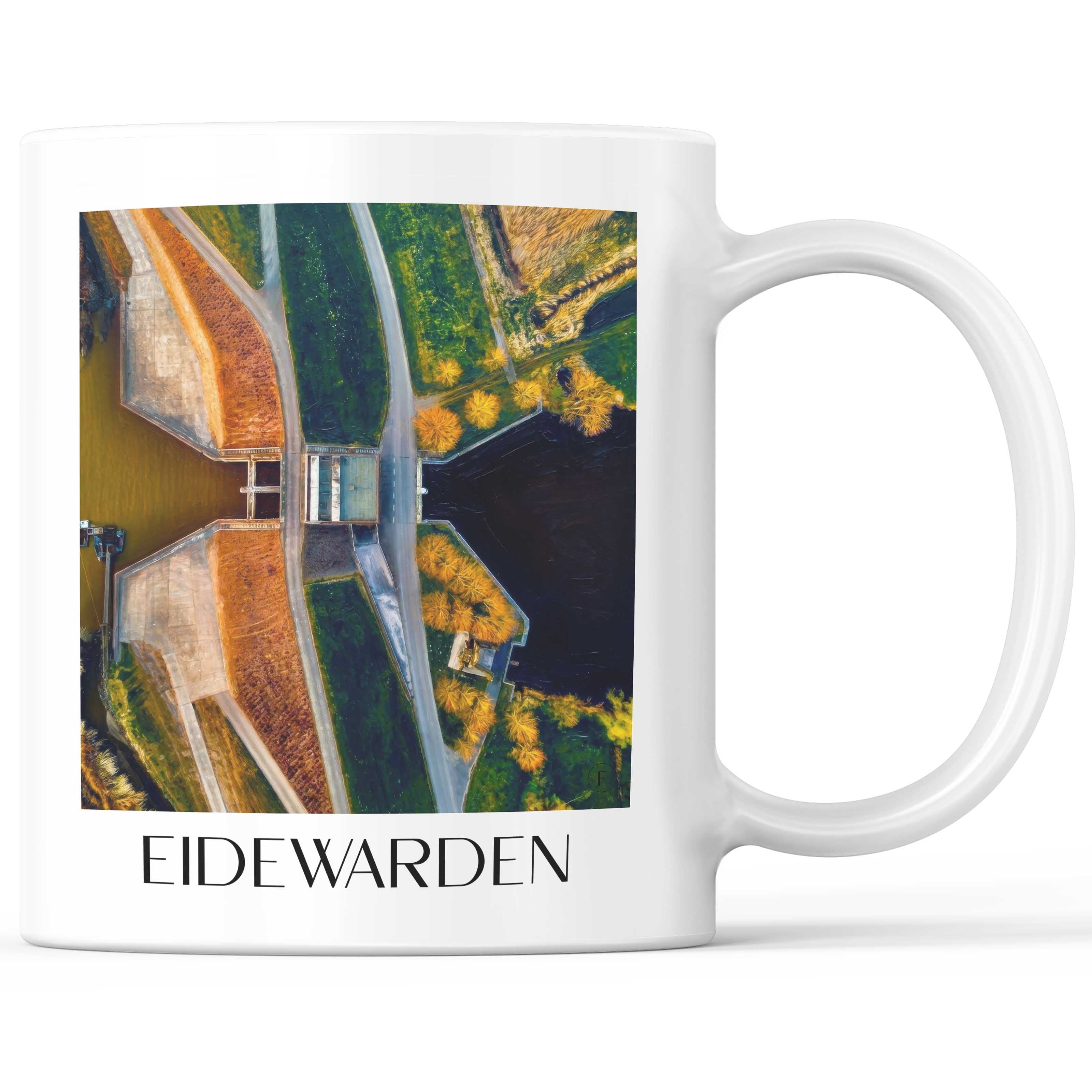 Eidewarden Kaffeebecher - Cuxhaven - Deutschland Becher - Kaffeetasse im Ölgemälde Stil