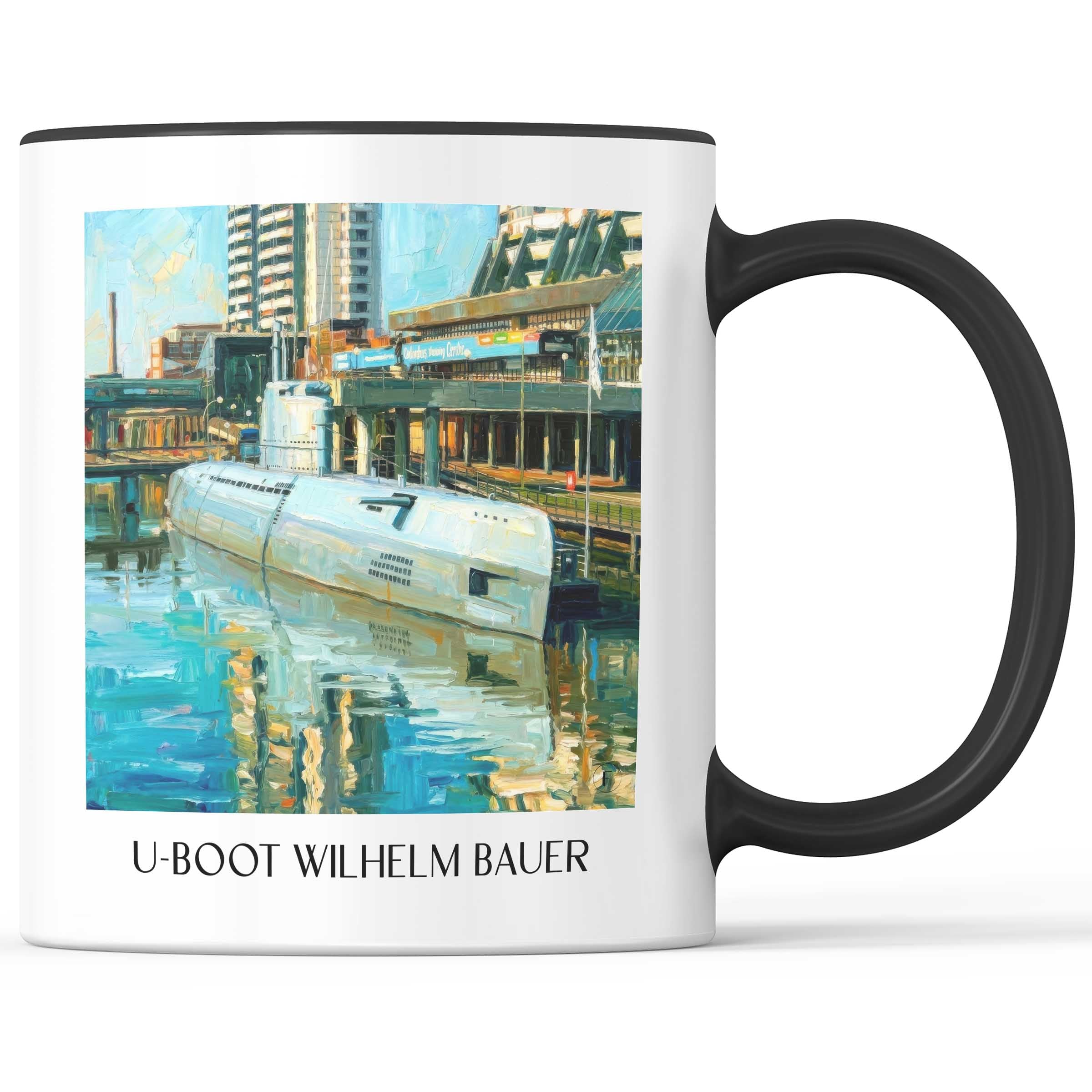 u-boot-wilhelm-bauer-bremerhaven-deutschland-kaffeebecher-oil-painting-oelgemaelde