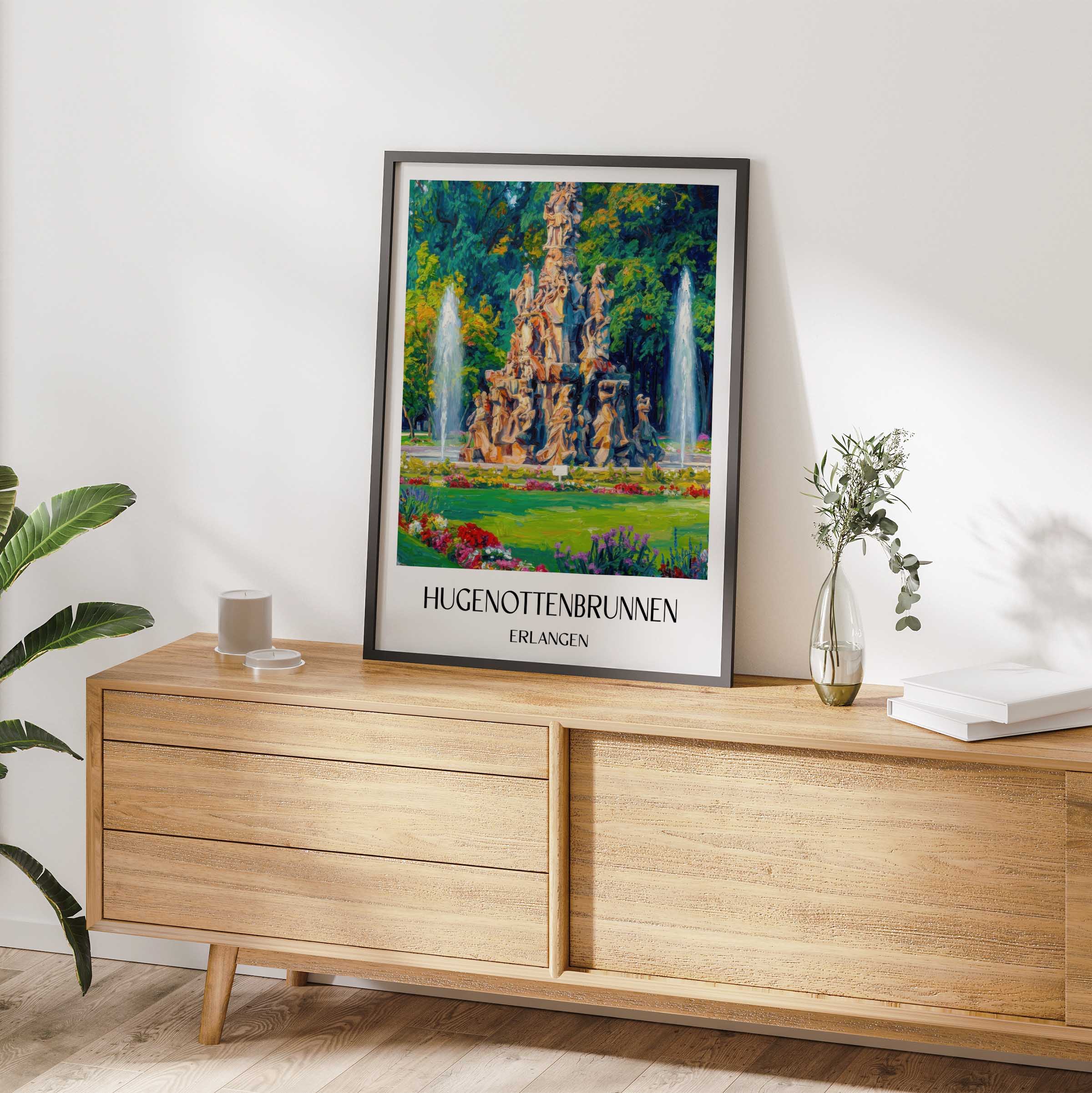 hugenottenbrunnen-erlangen-deutschland-poster-oil-painting-oelgemaelde