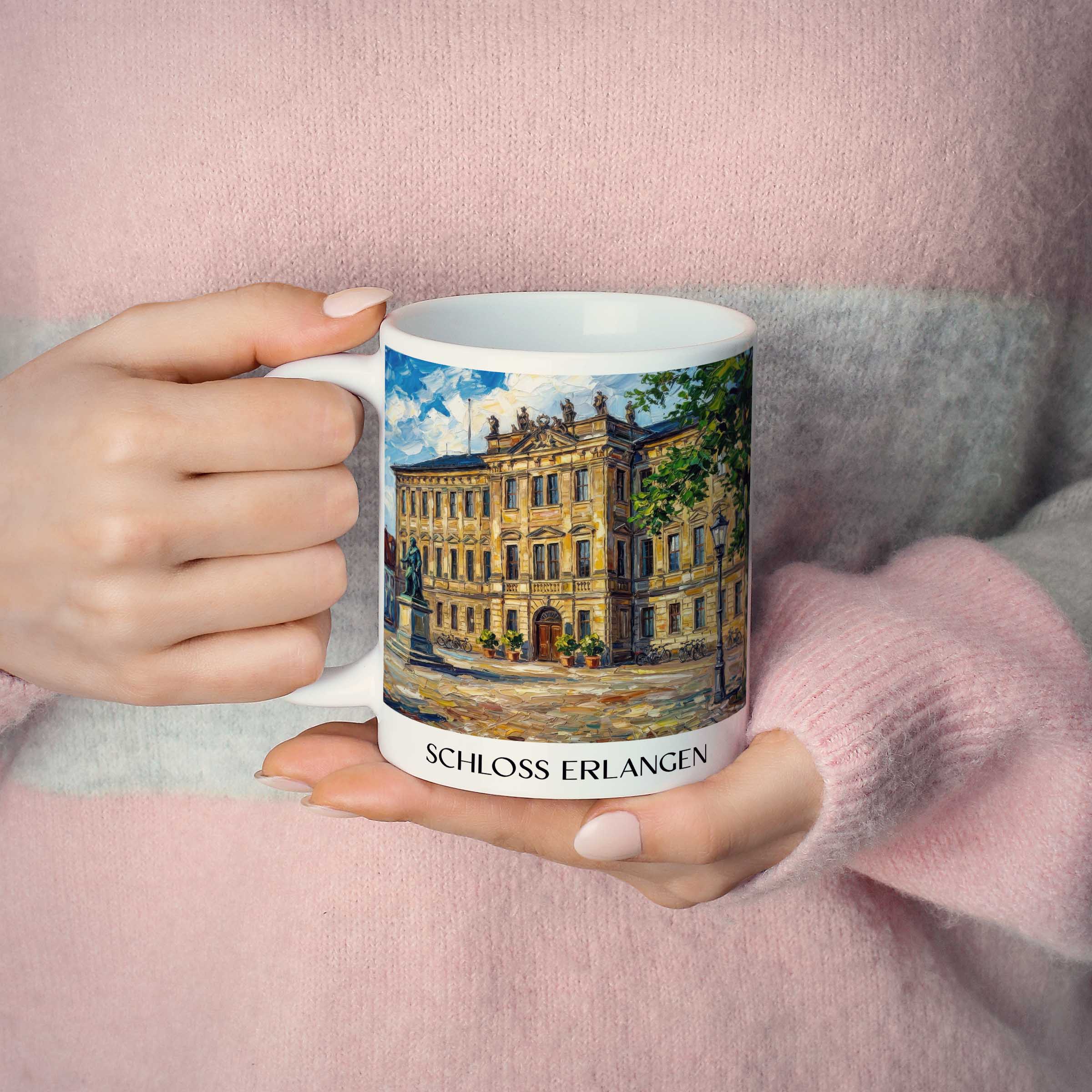 schloss-erlangen-bayern-deutschland-kaffeebecher-oil-painting-oelgemaelde