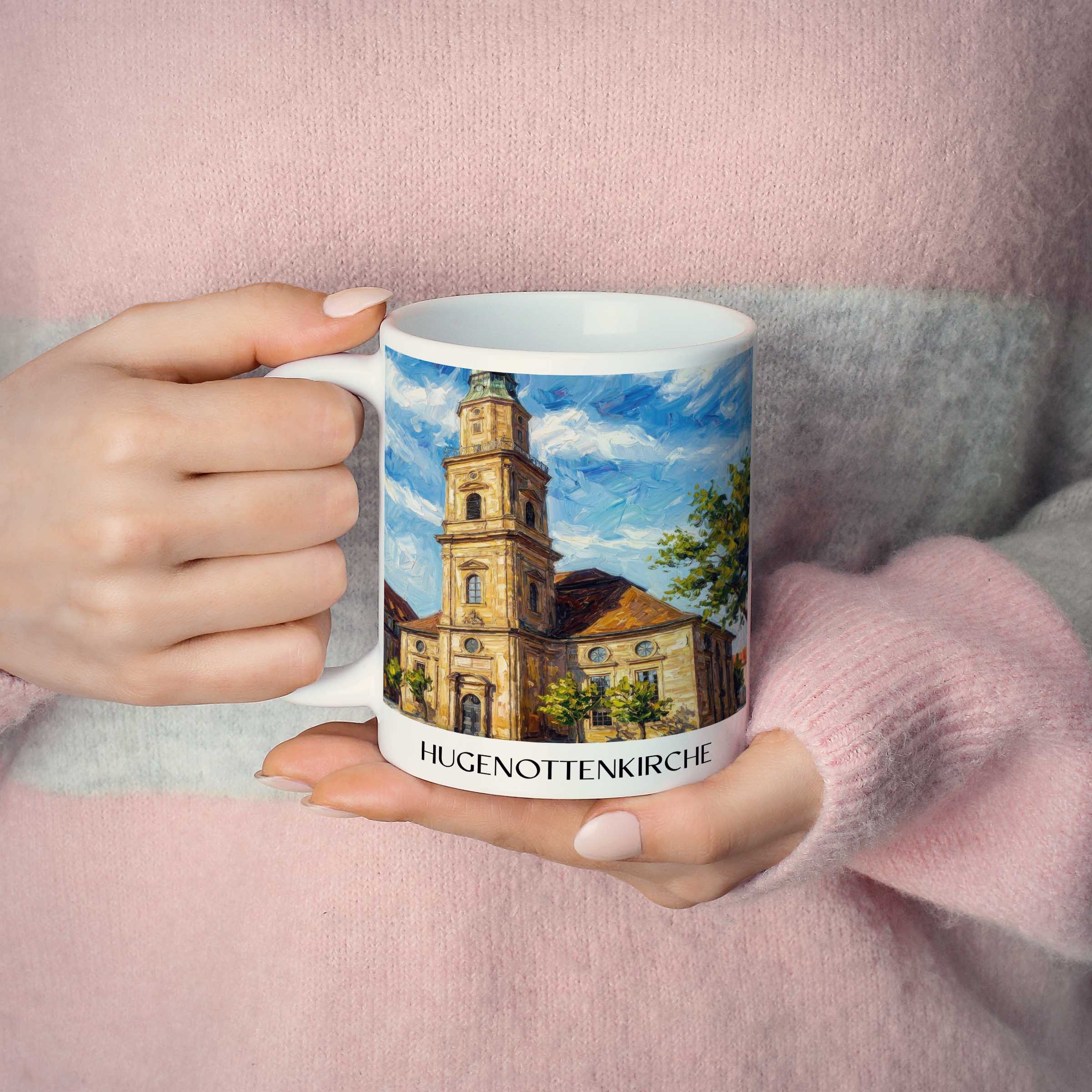 hugenottenkirche-erlangen-deutschland-kaffeebecher-oil-painting-oelgemaelde