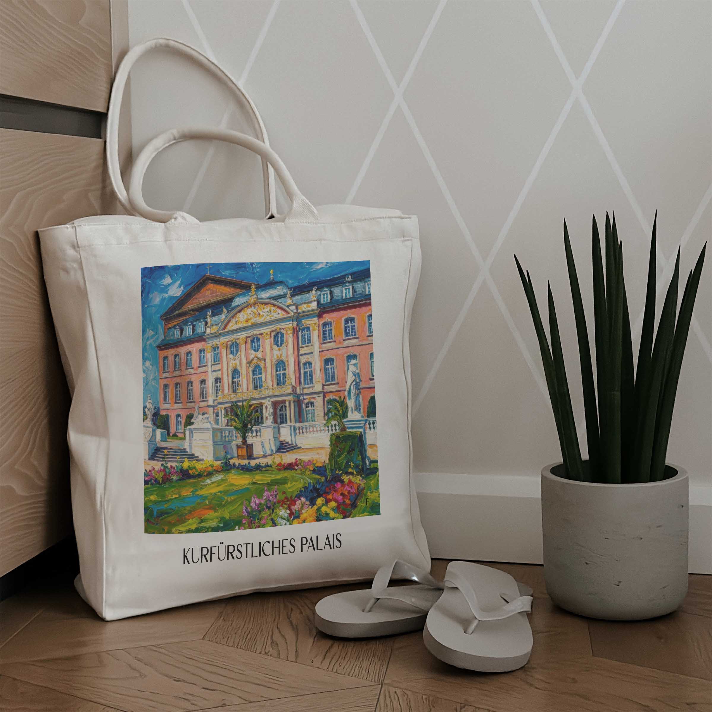 kurfürstliches-palais-trier-deutschland-einkaufstasche-oil-painting-oelgemaelde