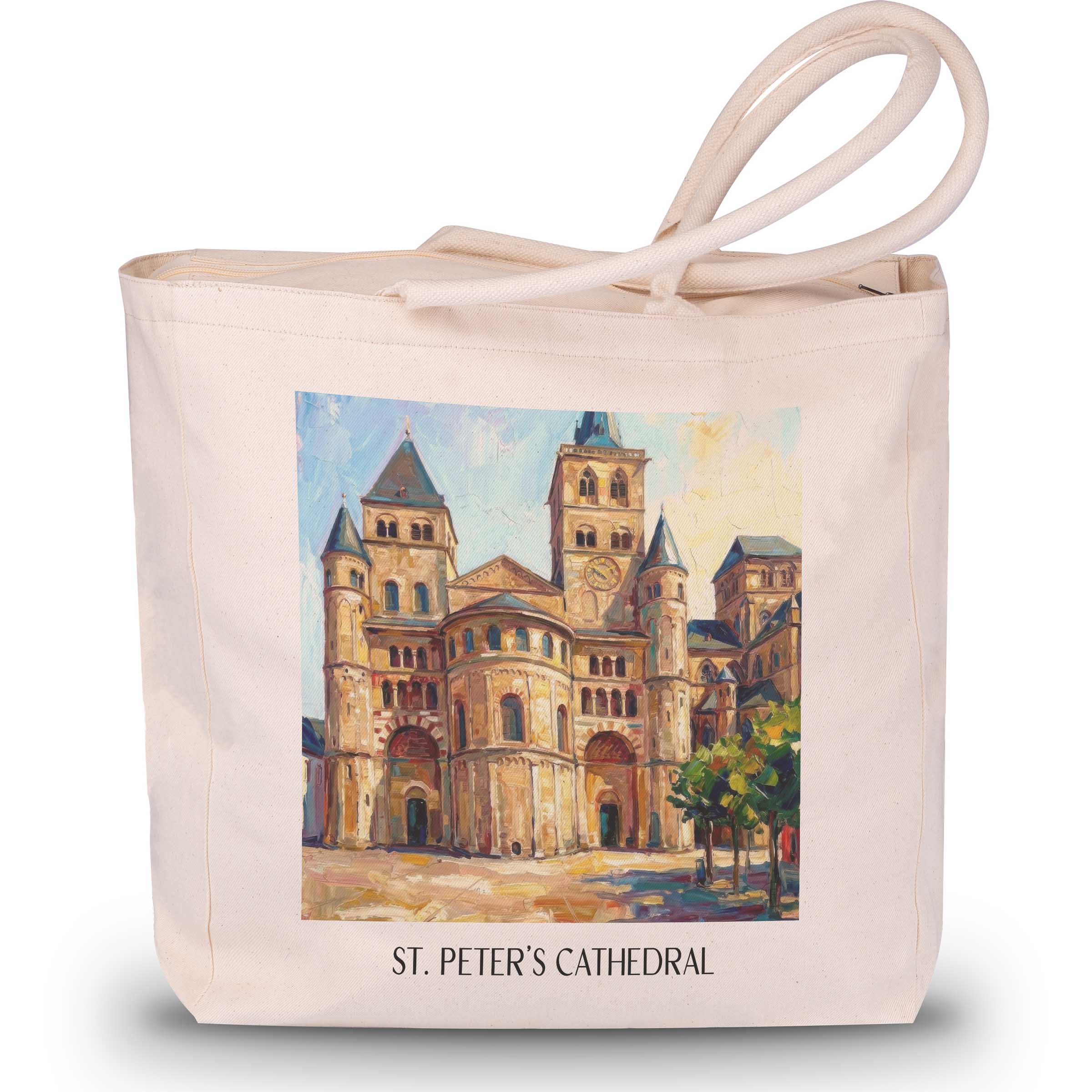 Domkirche St. Peter Shopping Tasche - Trier - Deutschland Tote Bag - Einkaufstasche im Ölgemälde Stil