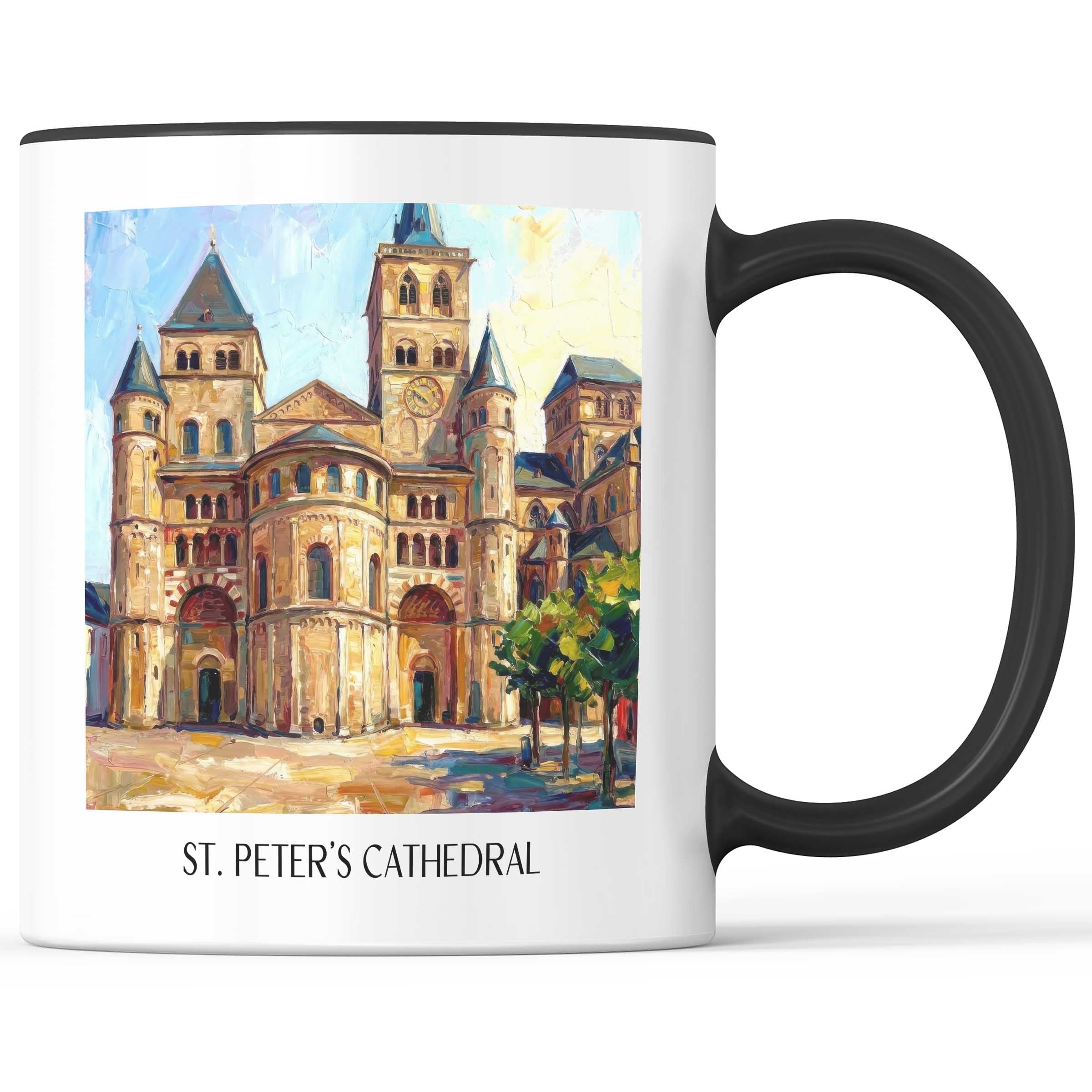Domkirche St. Peter Kaffeebecher - Trier - Deutschland Becher - Kaffeetasse im Ölgemälde Stil