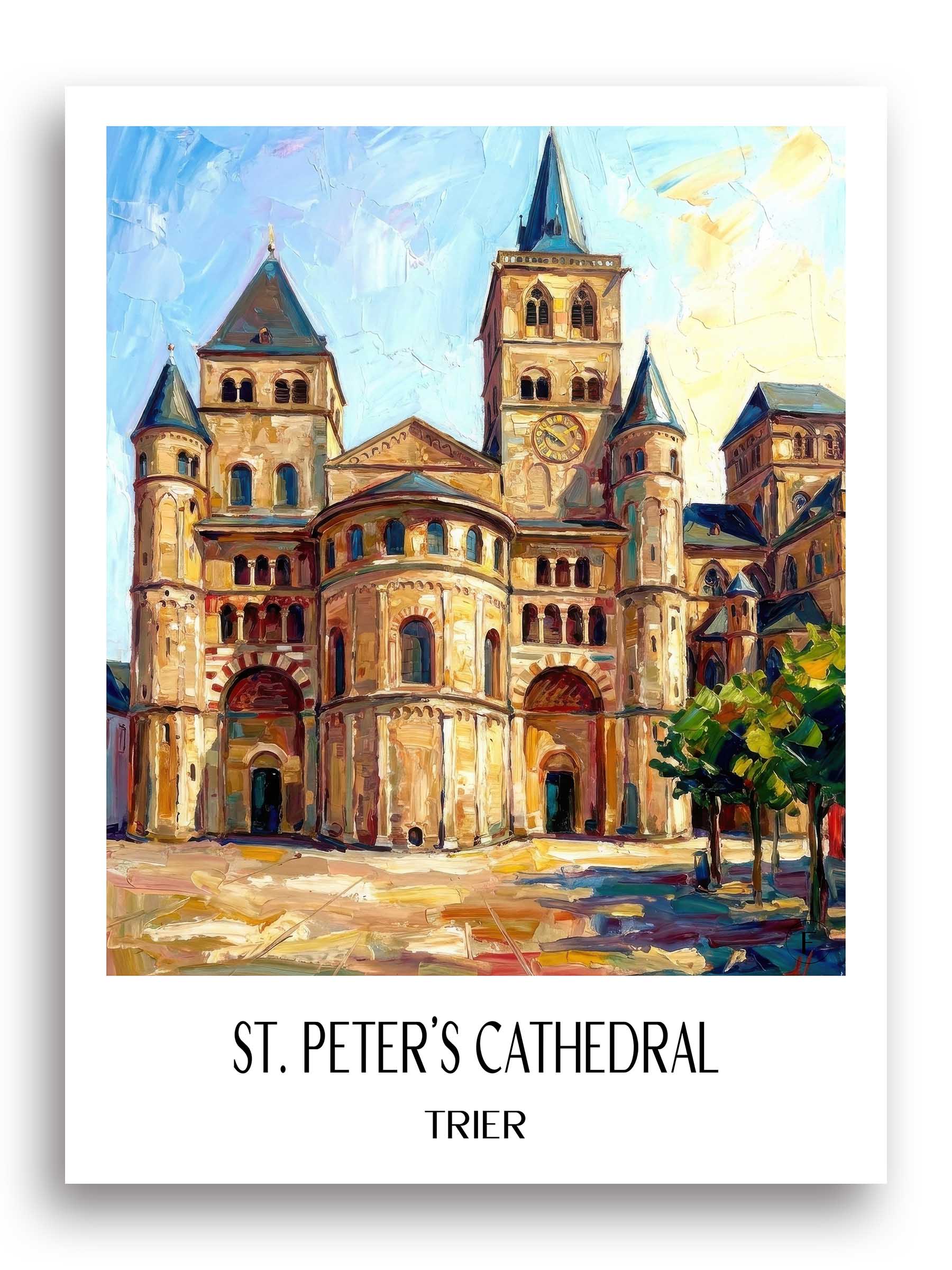 Domkirche St. Peter Poster - Trier - Deutschland Kunstdruck - Ölgemälde von A4 bis A1
