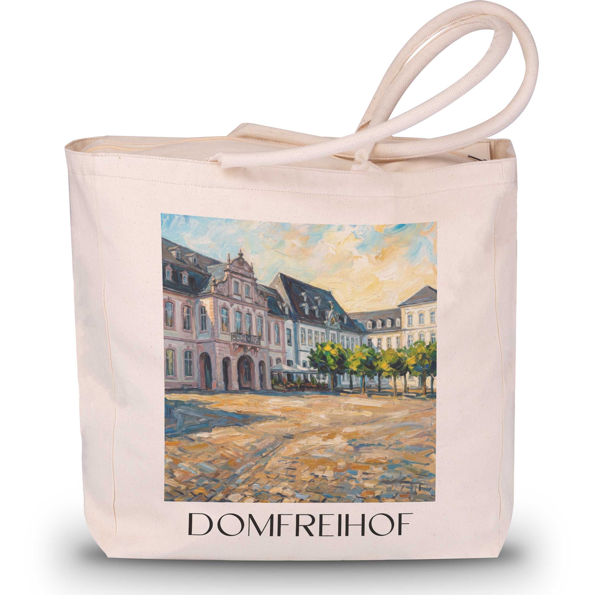 domfreihof-trier-deutschland-einkaufstasche-oil-painting-oelgemaelde
