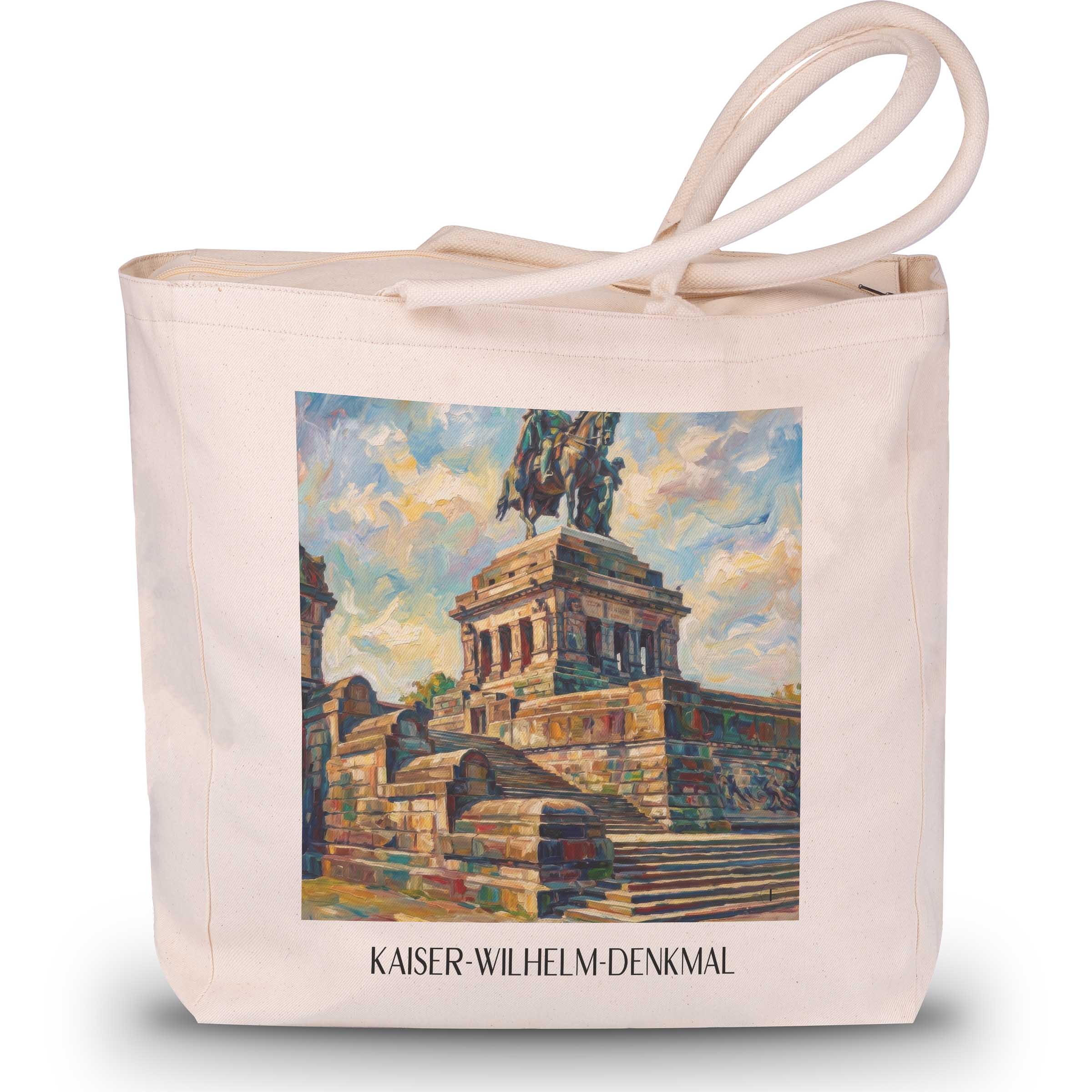 kaiser-wilhelm-denkmal-koblenz-deutschland-einkaufstasche-oil-painting-oelgemaelde