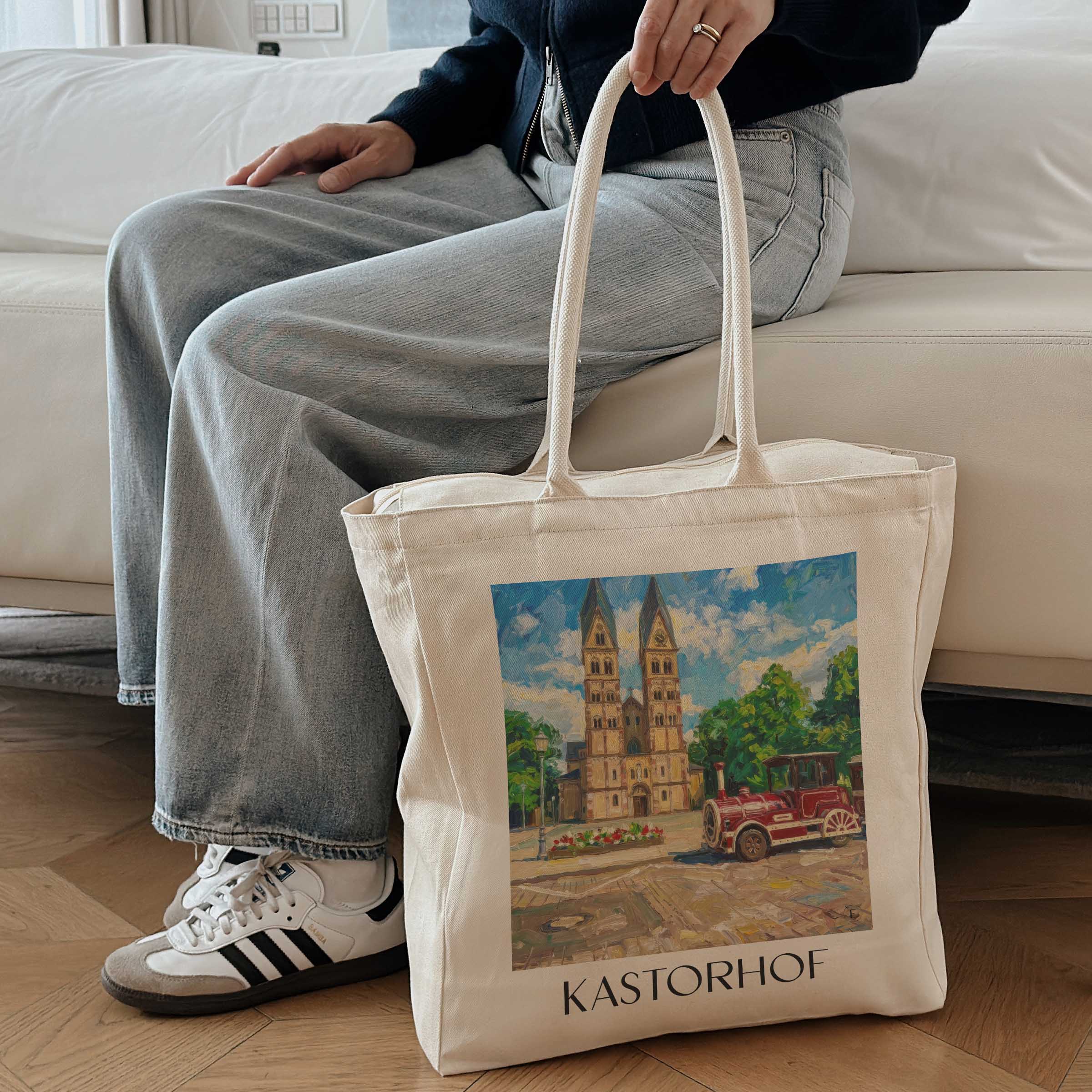 kastorhof-koblenz-deutschland-einkaufstasche-oil-painting-oelgemaelde