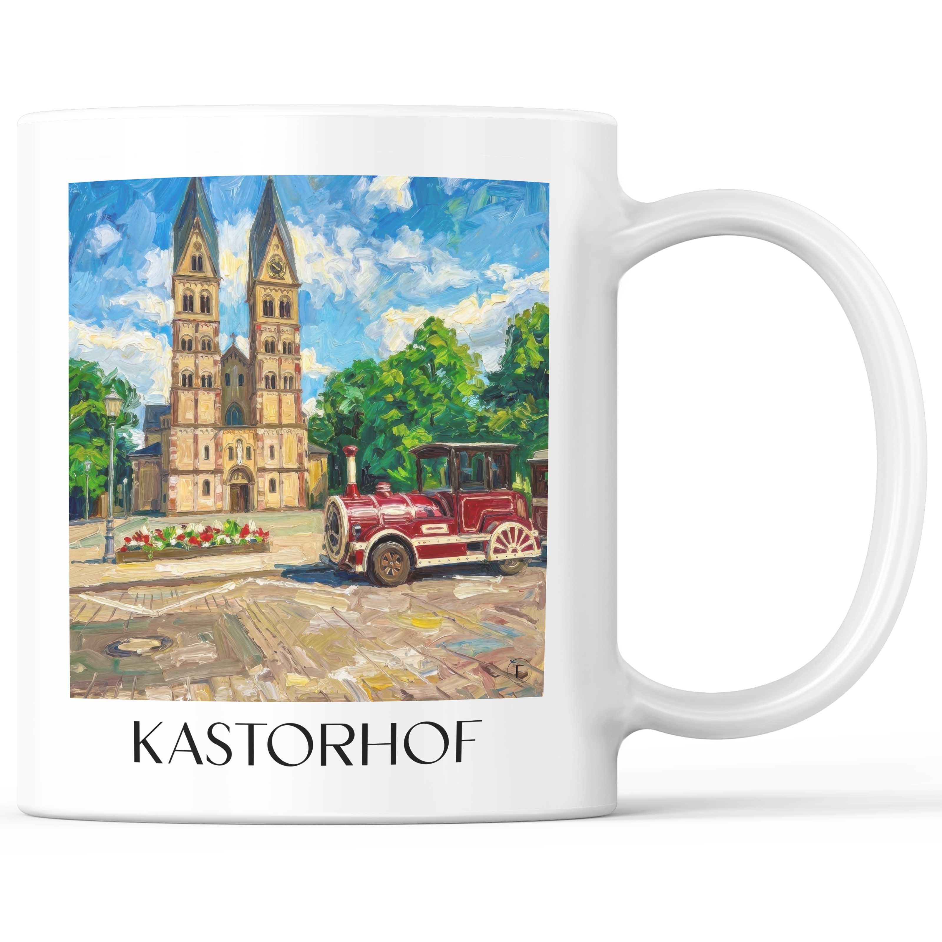 Kastorhof Kaffeebecher - Koblenz - Deutschland Becher - Kaffeetasse im Ölgemälde Stil