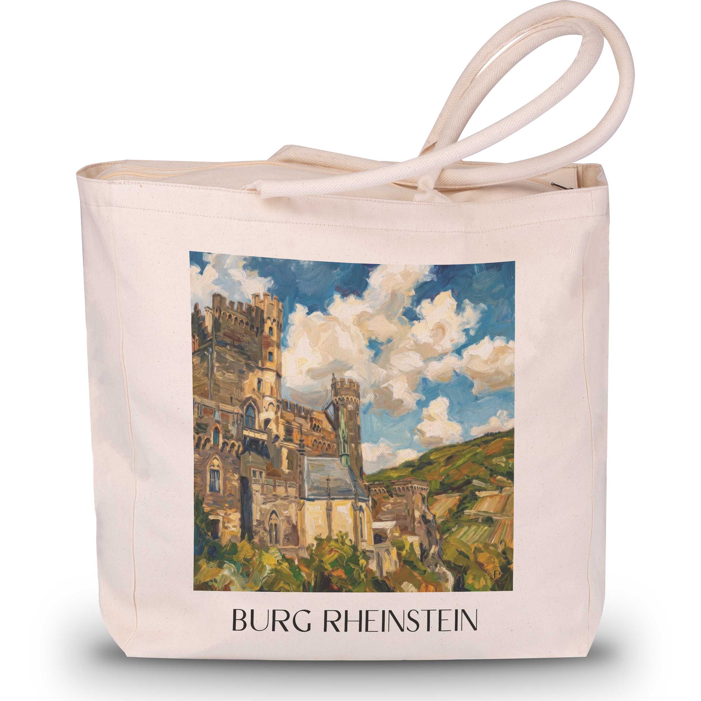 burg-rheinstein-rheingau-deutschland-einkaufstasche-oil-painting-oelgemaelde