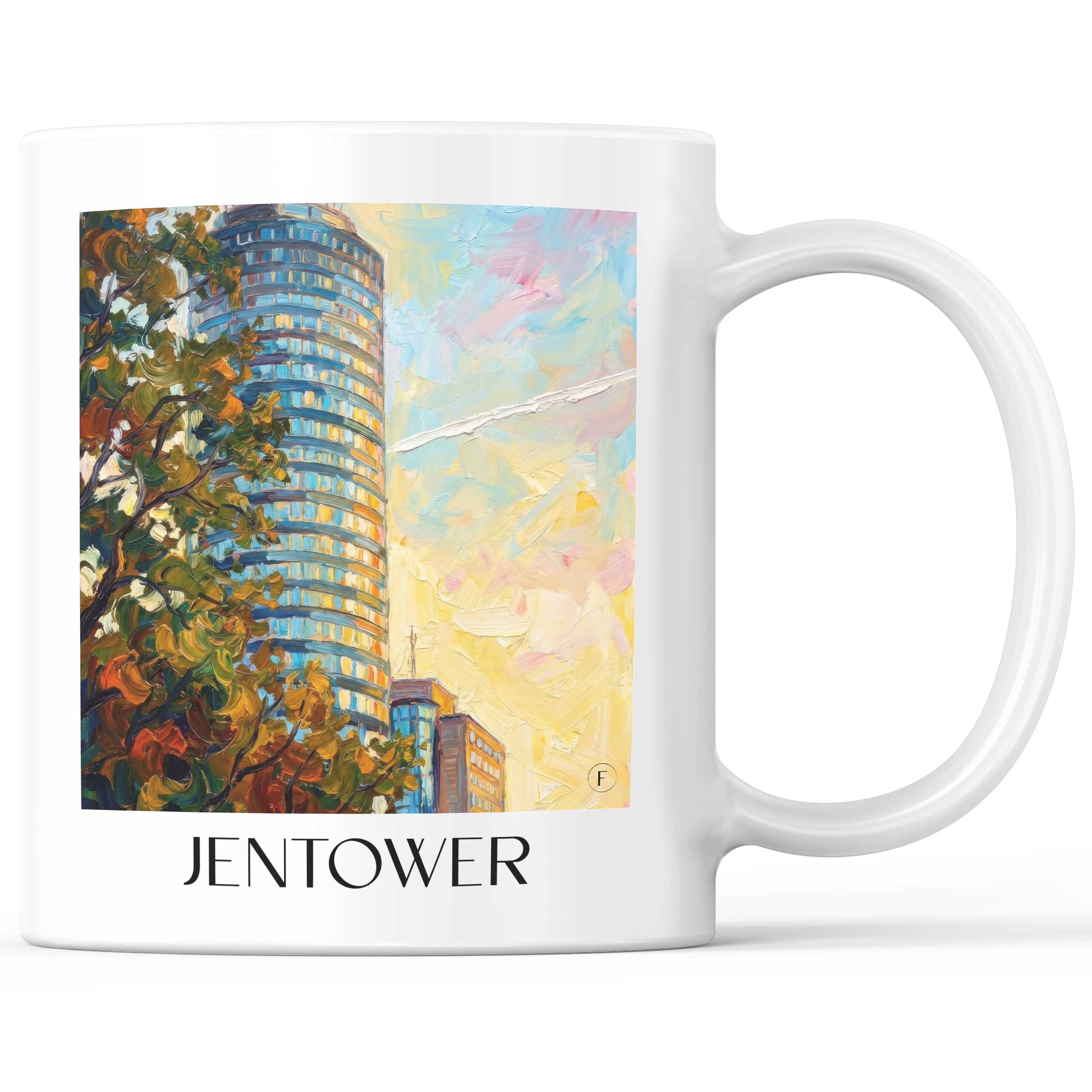 JenTower Kaffeebecher - Jena - Deutschland Becher - Kaffeetasse im Ölgemälde Stil