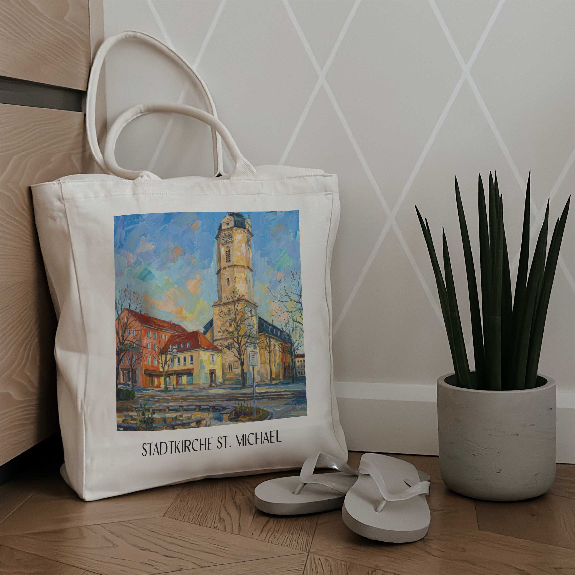 stadtkirche-st.-michael-jena-deutschland-einkaufstasche-oil-painting-oelgemaelde