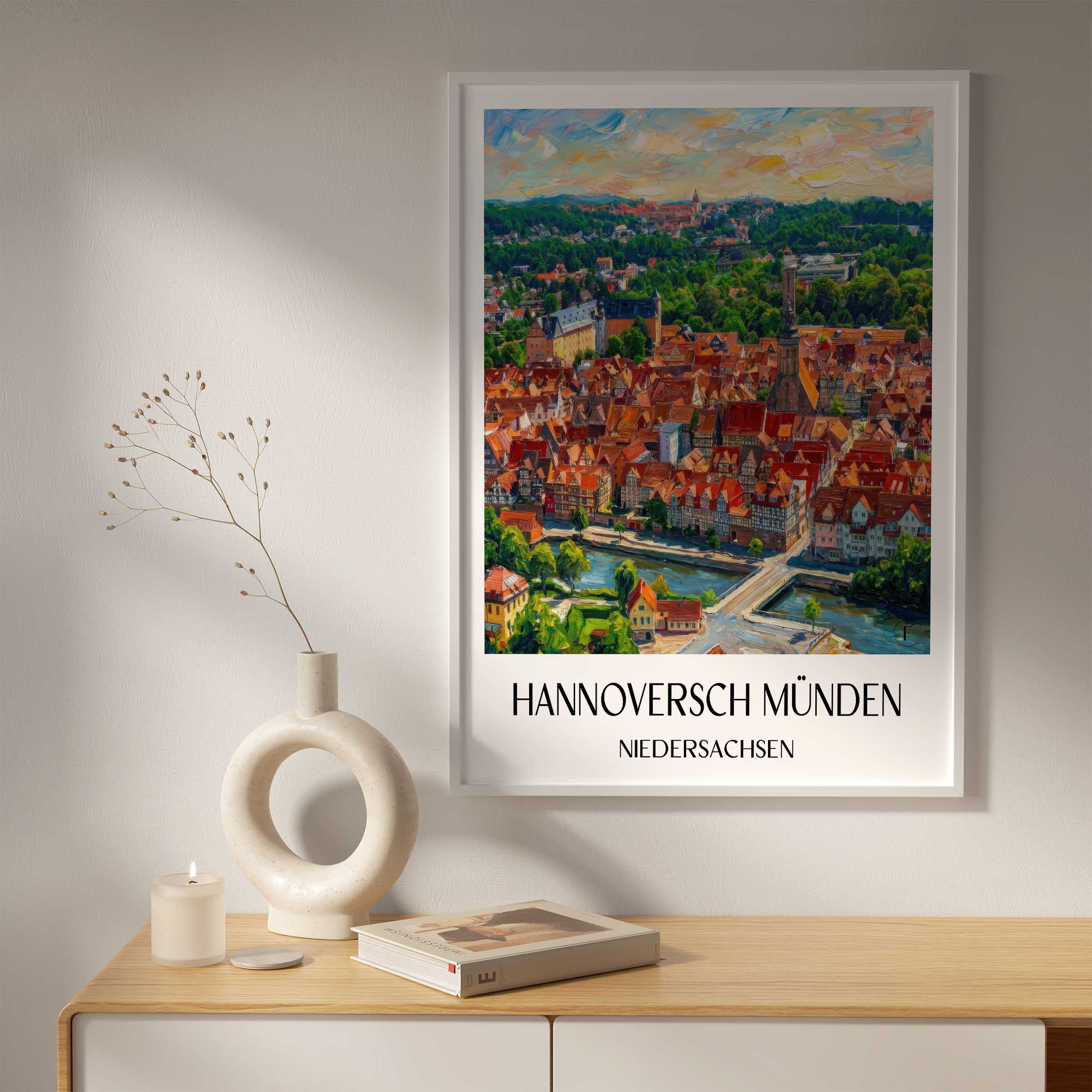 hannoversch-münden-niedersachsen-deutschland-poster-oil-painting-oelgemaelde