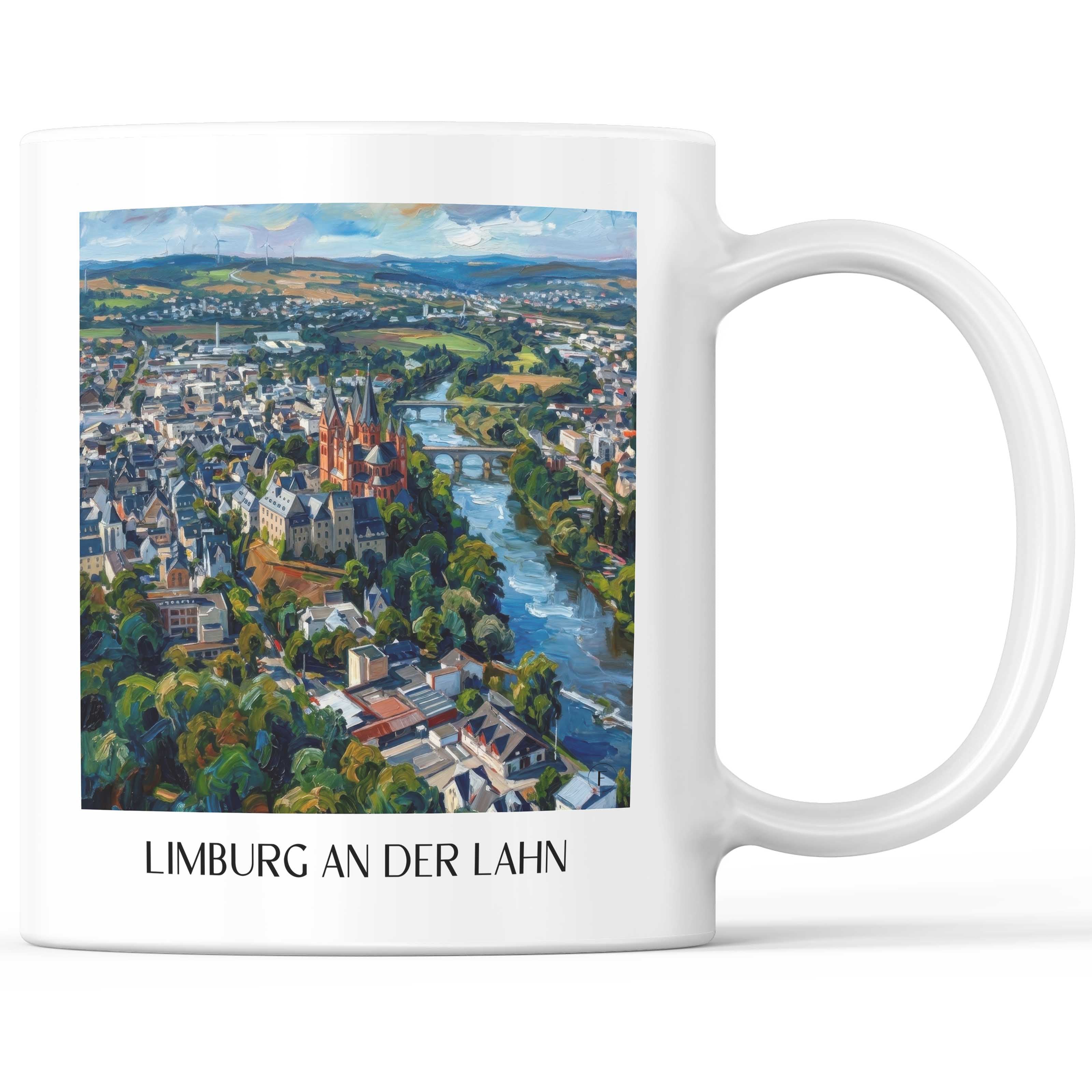 Limburg an der Lahn Kaffeebecher - Hessen - Deutschland Becher - Kaffeetasse im Ölgemälde Stil