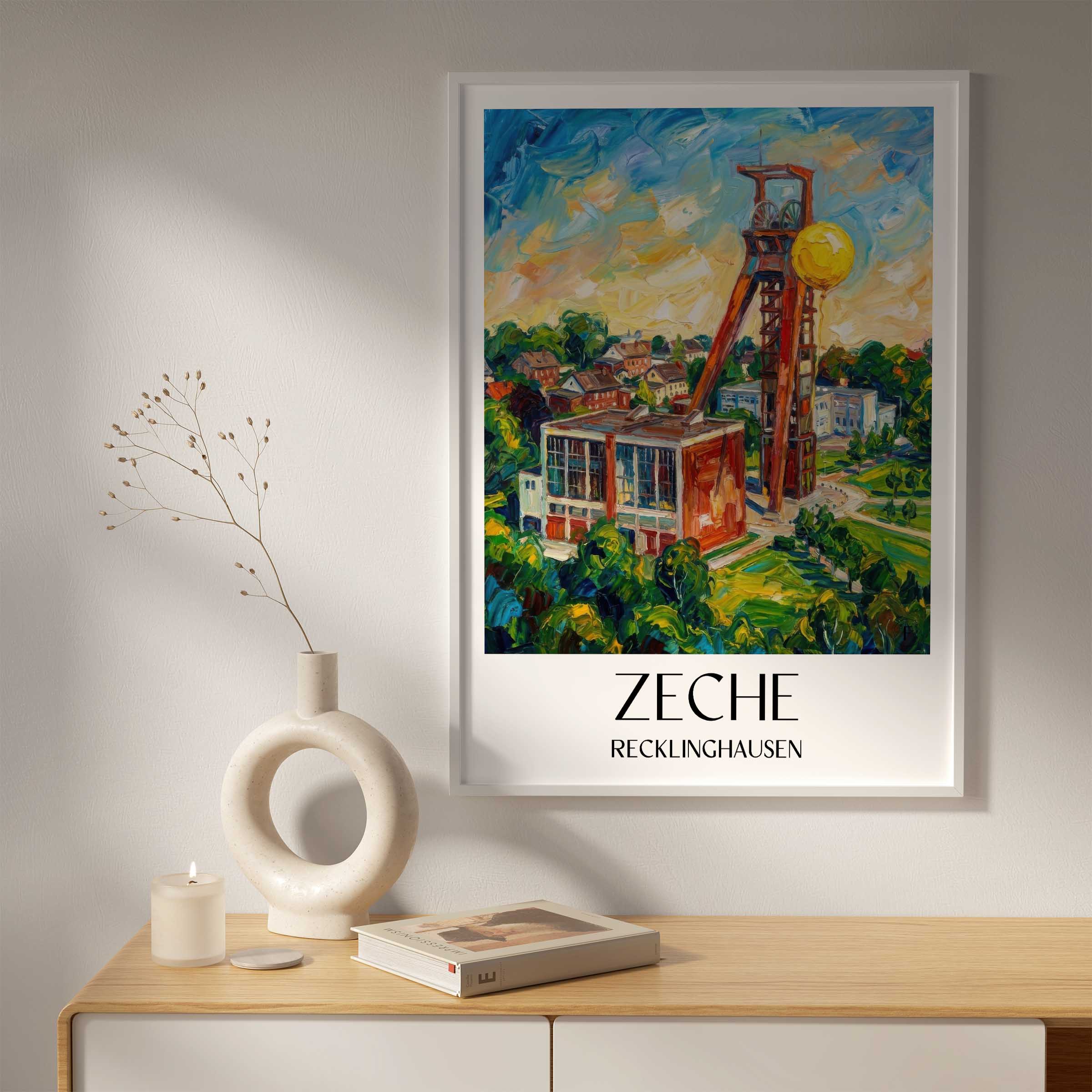 zeche-recklinghausen-deutschland-poster-oil-painting-oelgemaelde