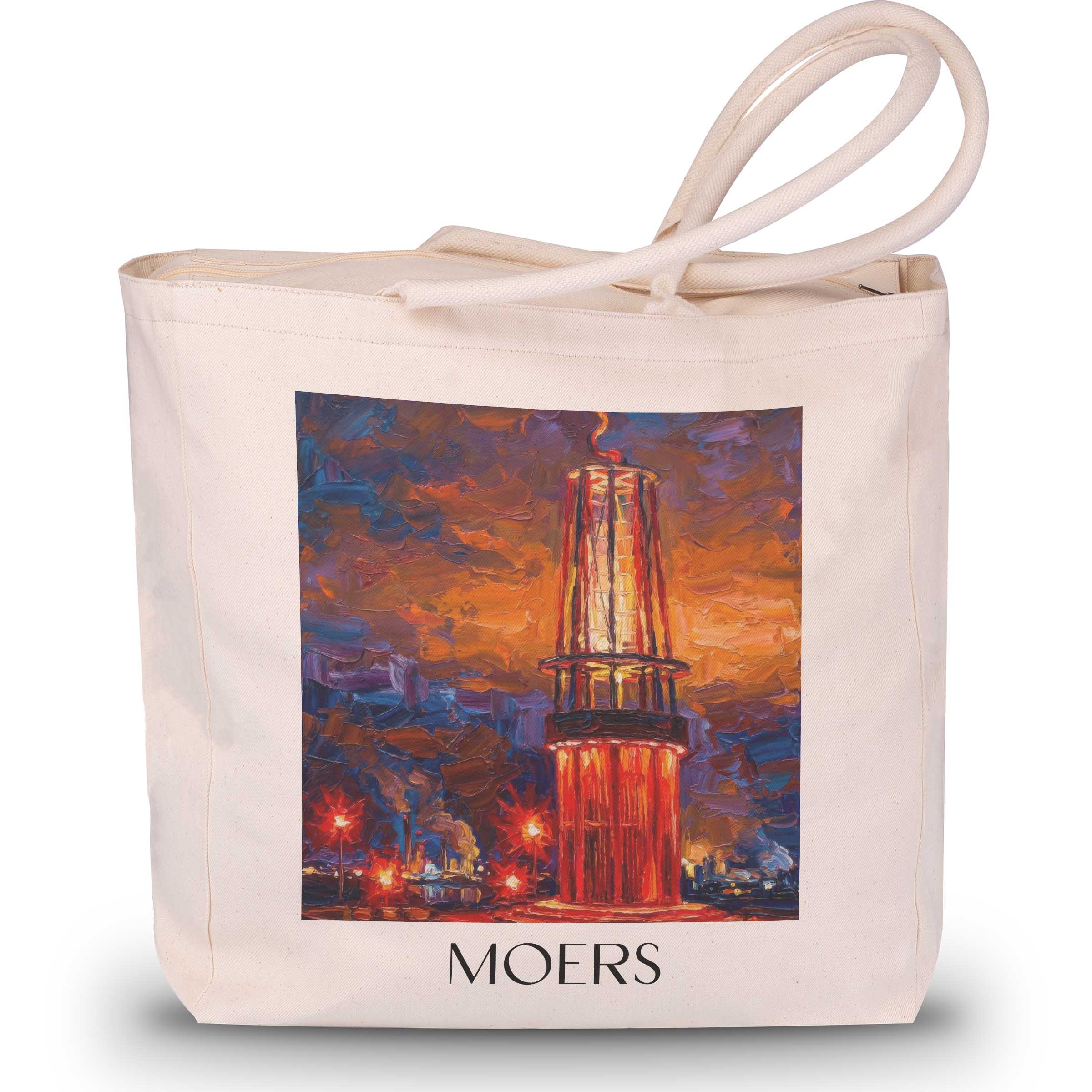 Moers Shopping Tasche - Niederrhein - Deutschland Tote Bag - Einkaufstasche im Ölgemälde Stil