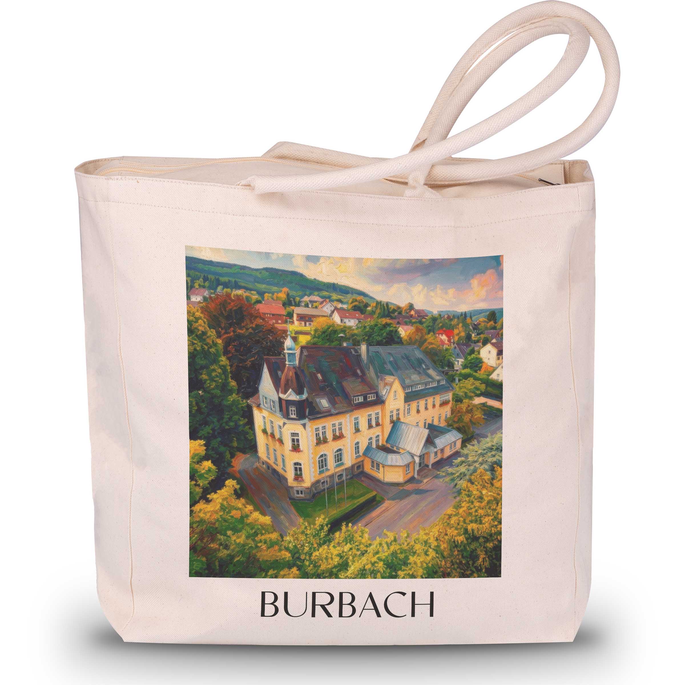burbach-siegerland-deutschland-einkaufstasche-oil-painting-oelgemaelde