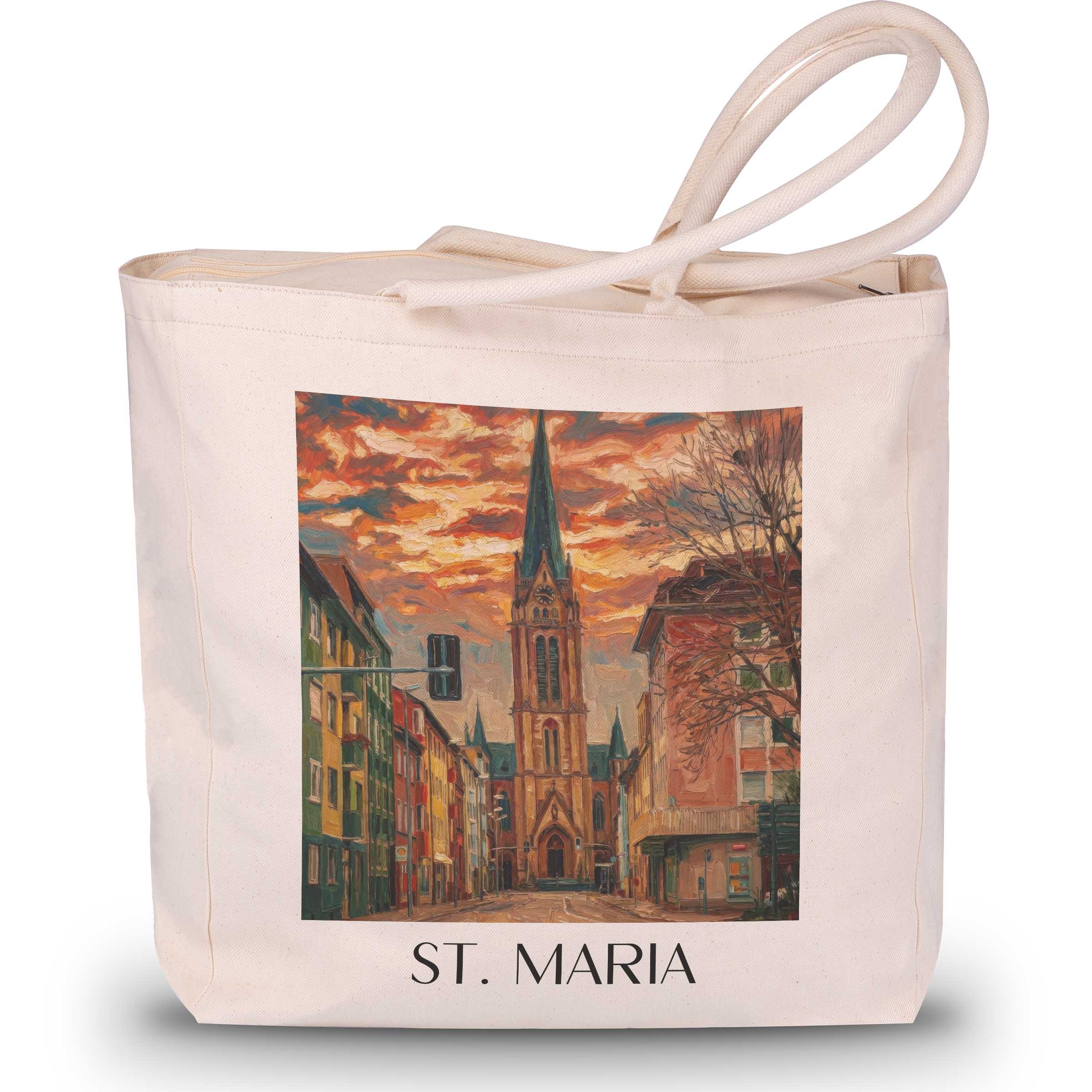 st.-maria-kaiserslautern-deutschland-einkaufstasche-oil-painting-oelgemaelde