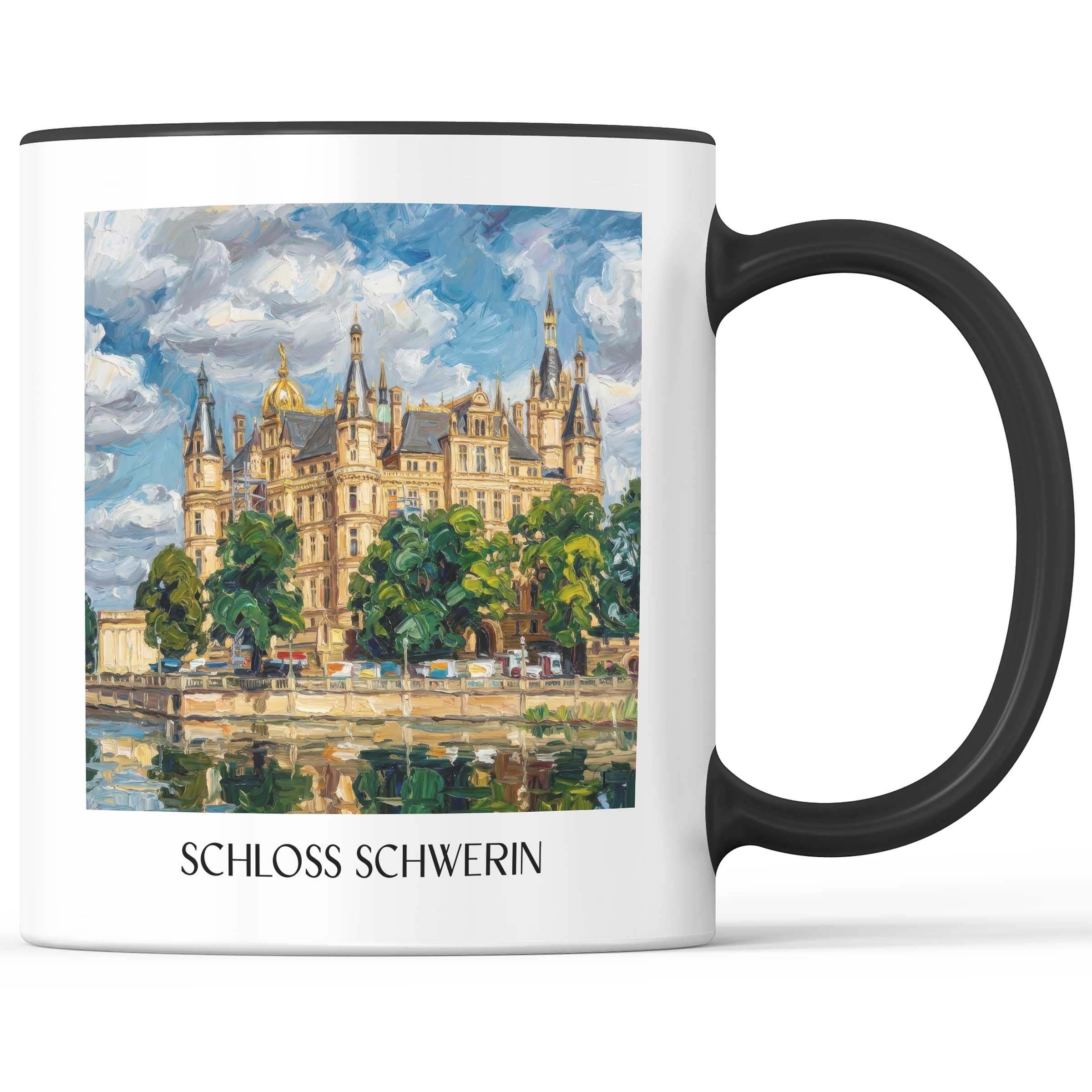 schloss-schwerin-mecklenburg-deutschland-kaffeebecher-oil-painting-oelgemaelde
